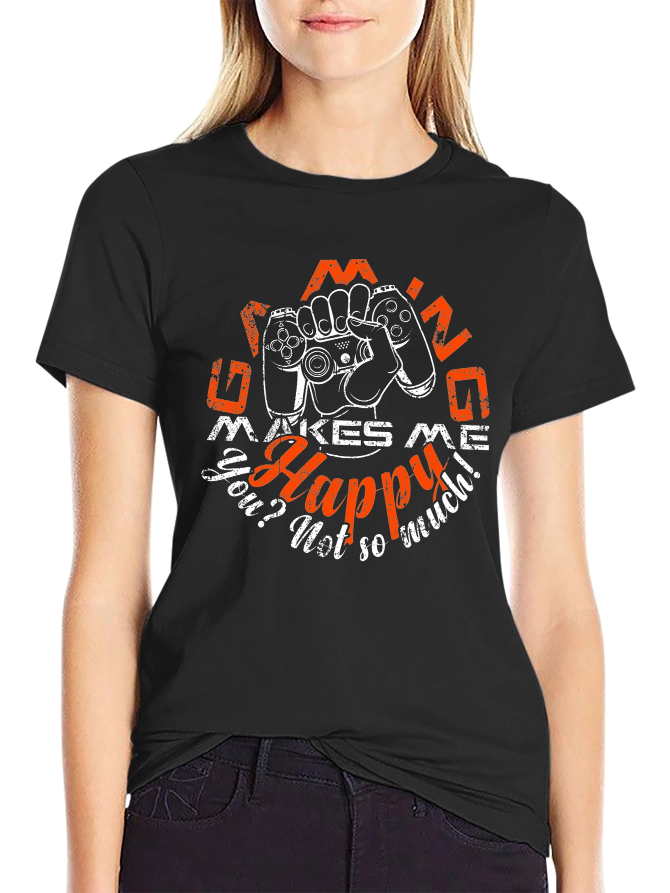 Gaming Makes Me Happy T-Shirt Gamer Tee