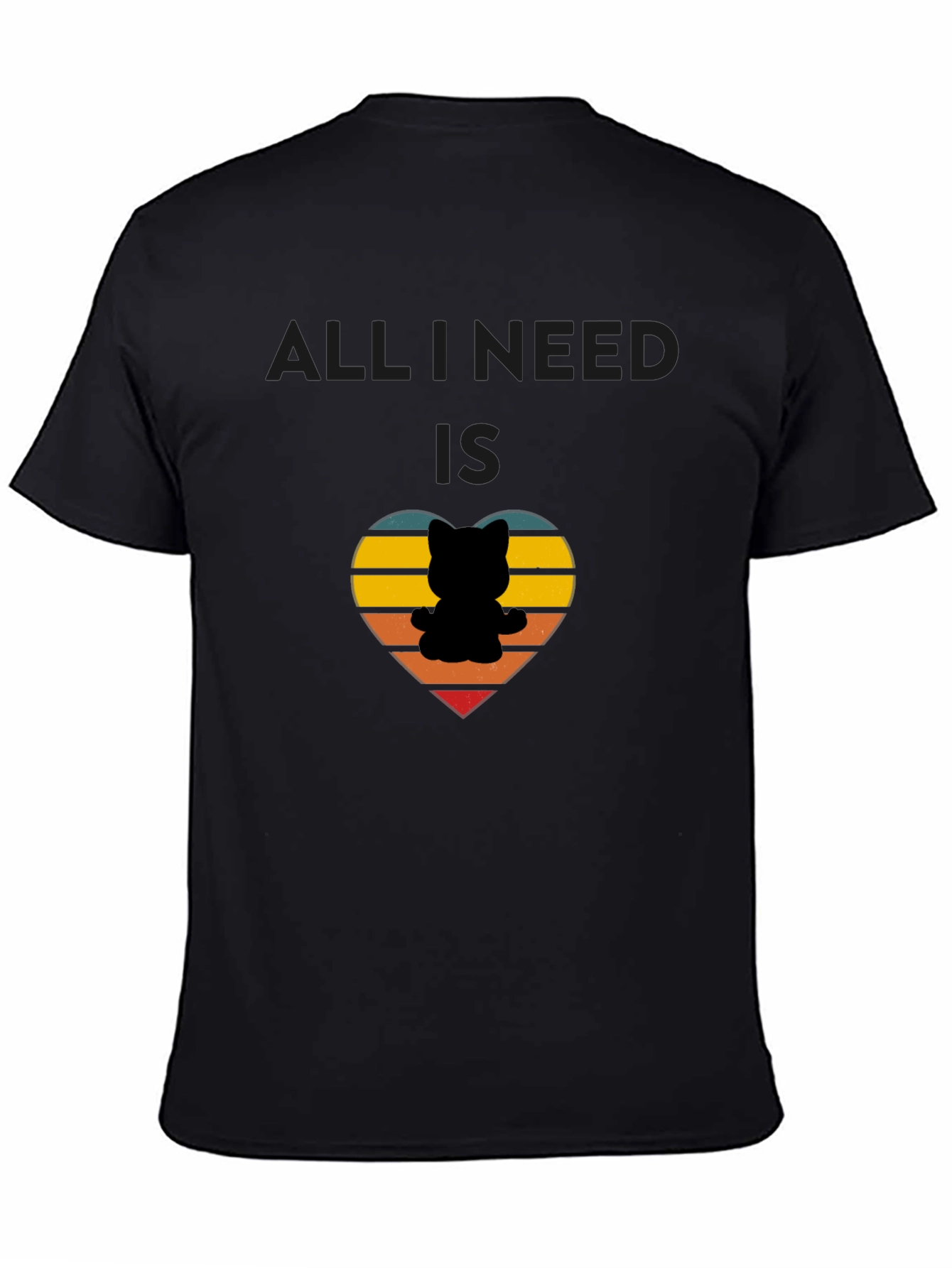 All I Need Is Cats Retro Heart T-Shirt