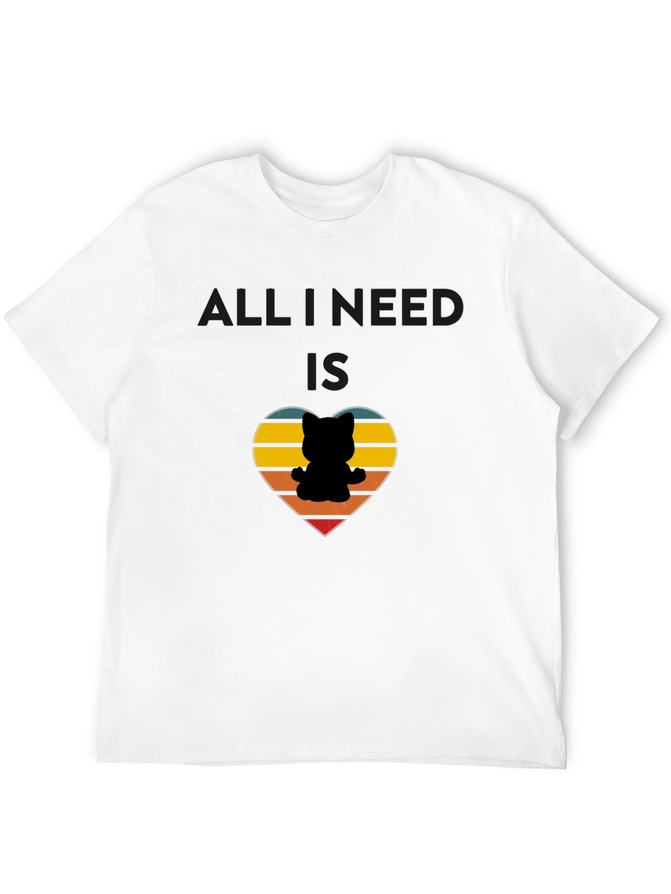 All I Need Is Cats Retro Heart T-Shirt