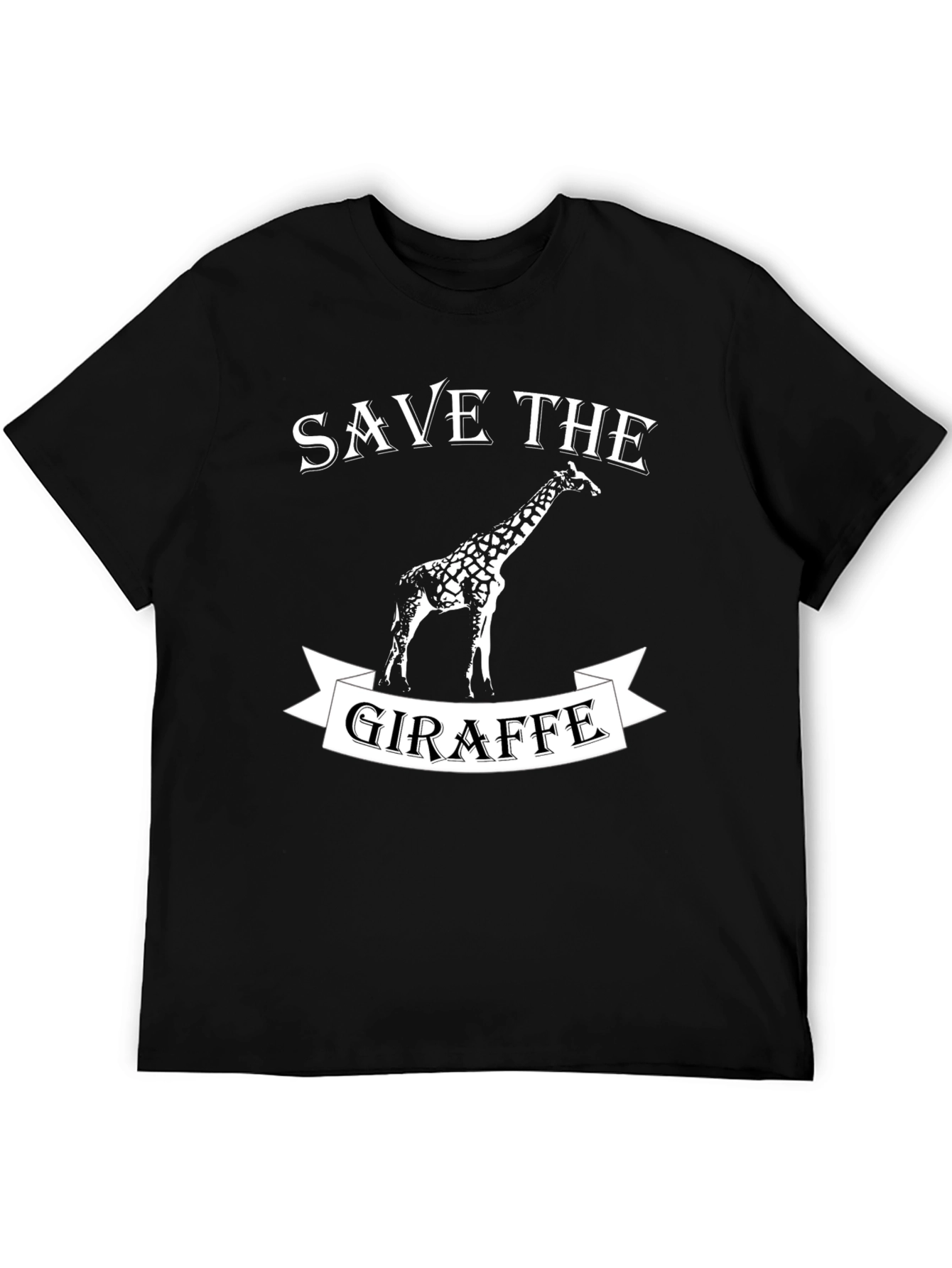 Save the Giraffe Graphic Tee - Animal Lover Shirt