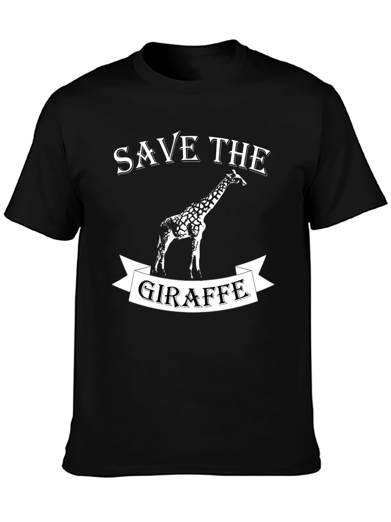 Save the Giraffe Graphic Tee - Animal Lover Shirt