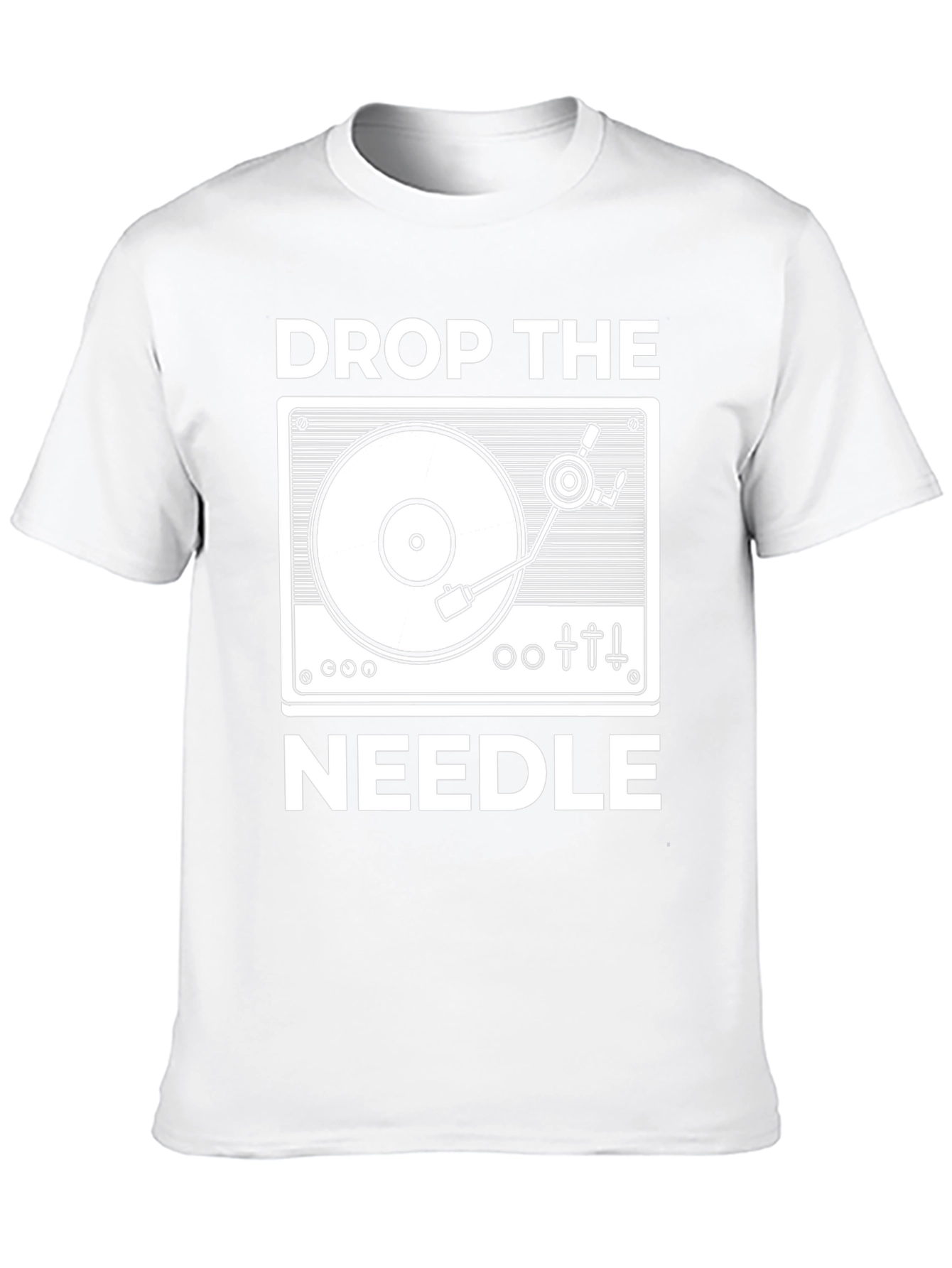 Drop The Needle T-Shirt - Retro DJ Turntable Design