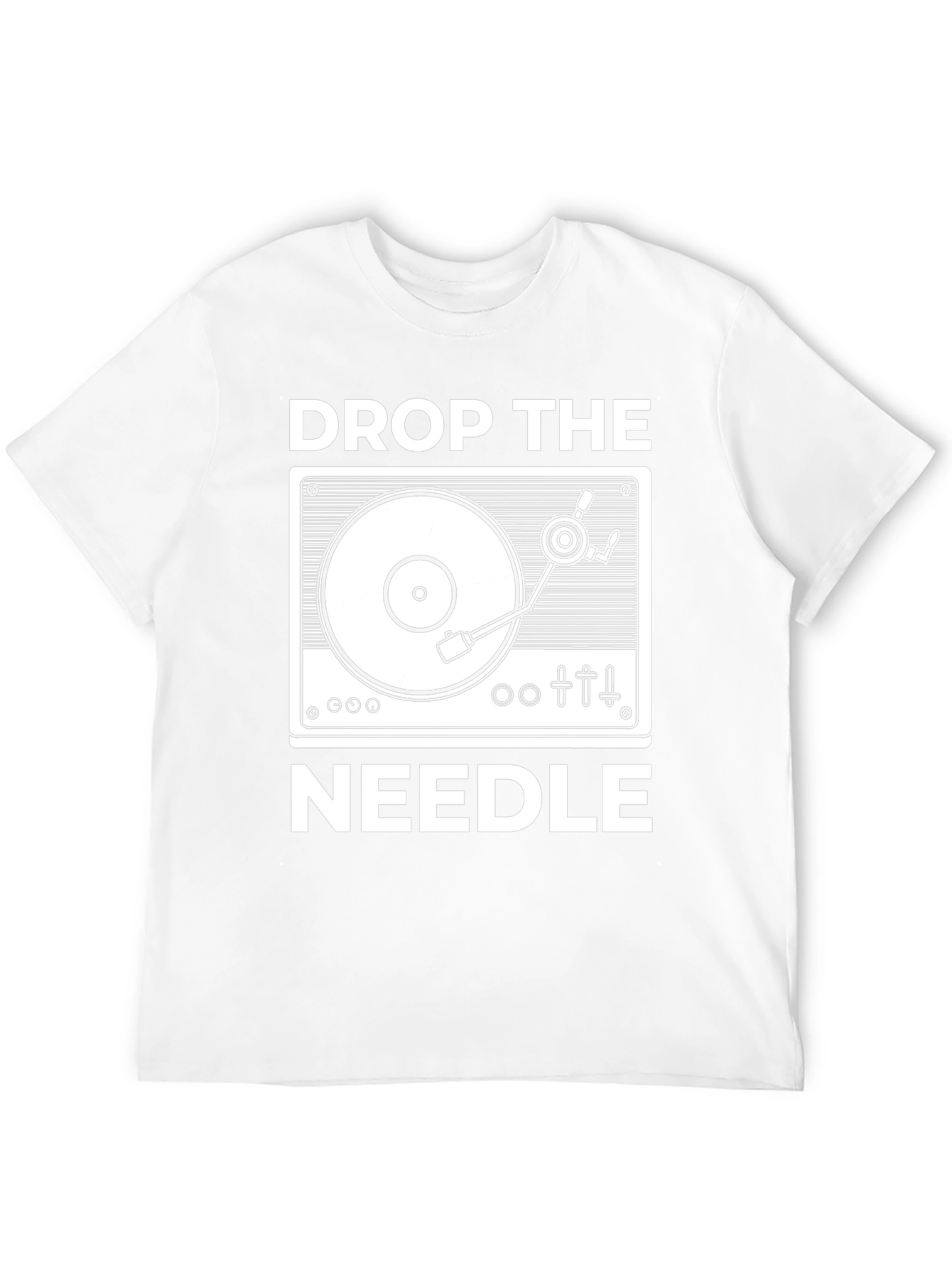 Drop The Needle T-Shirt - Retro DJ Turntable Design