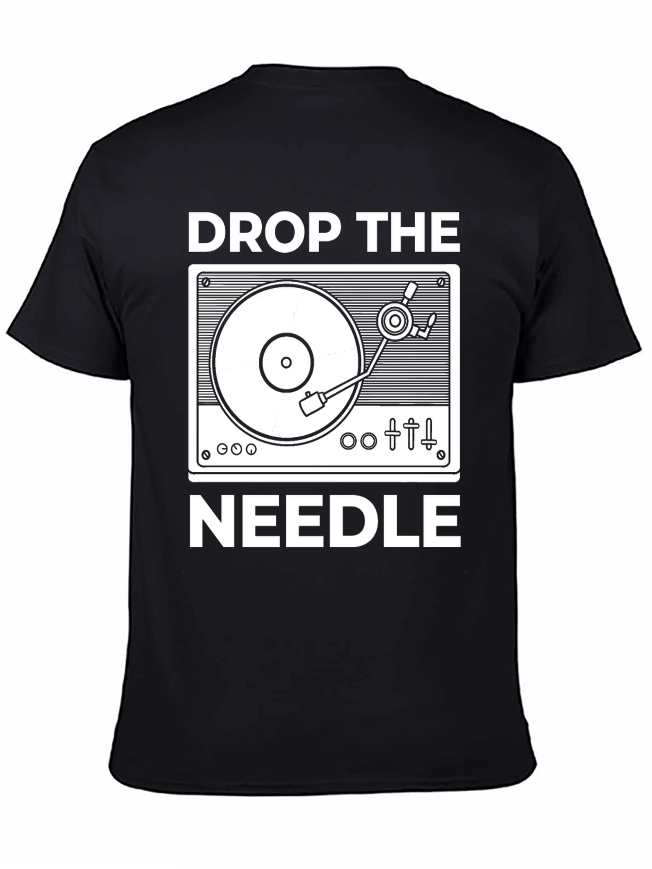 Drop The Needle T-Shirt - Retro DJ Turntable Design