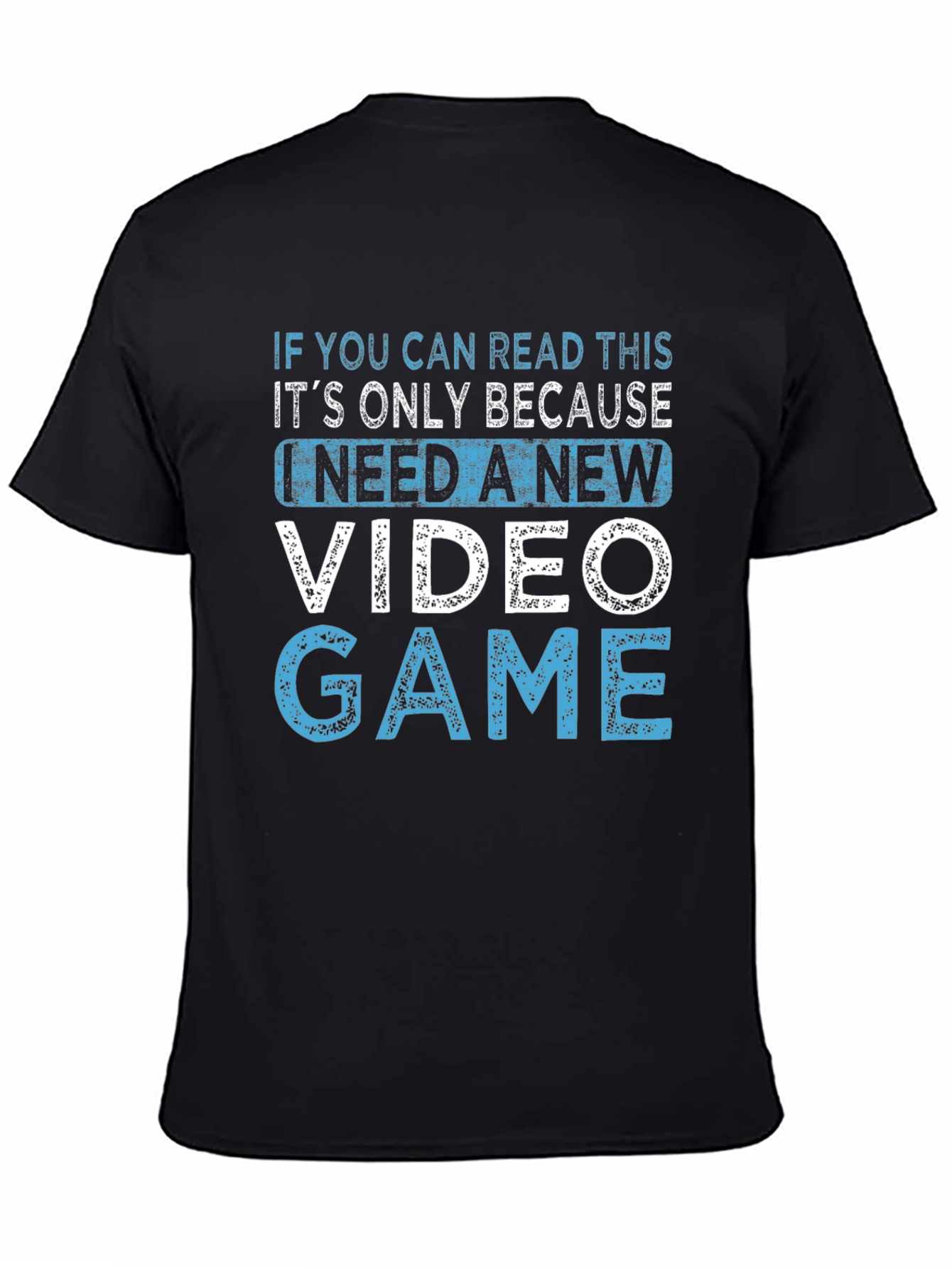 New Video Game Black Cotton Tee