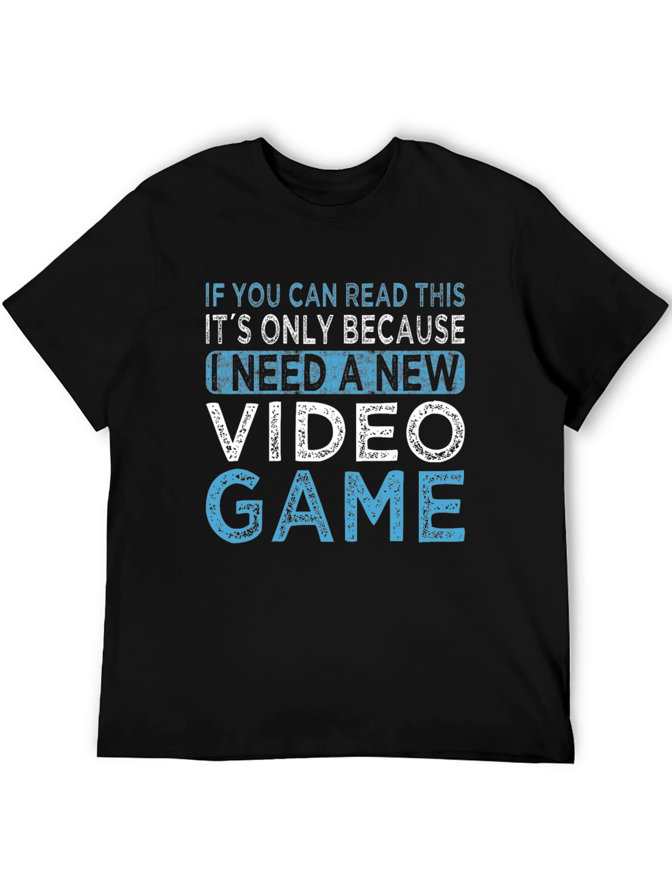 New Video Game Black Cotton Tee