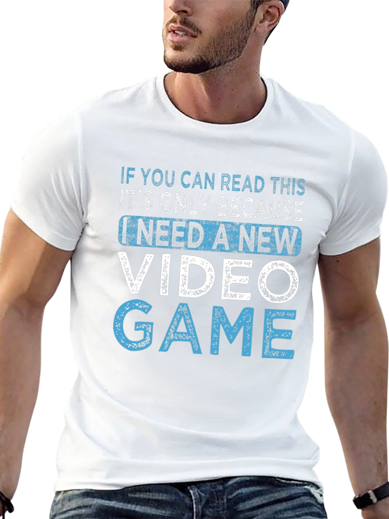 New Video Game Black Cotton Tee