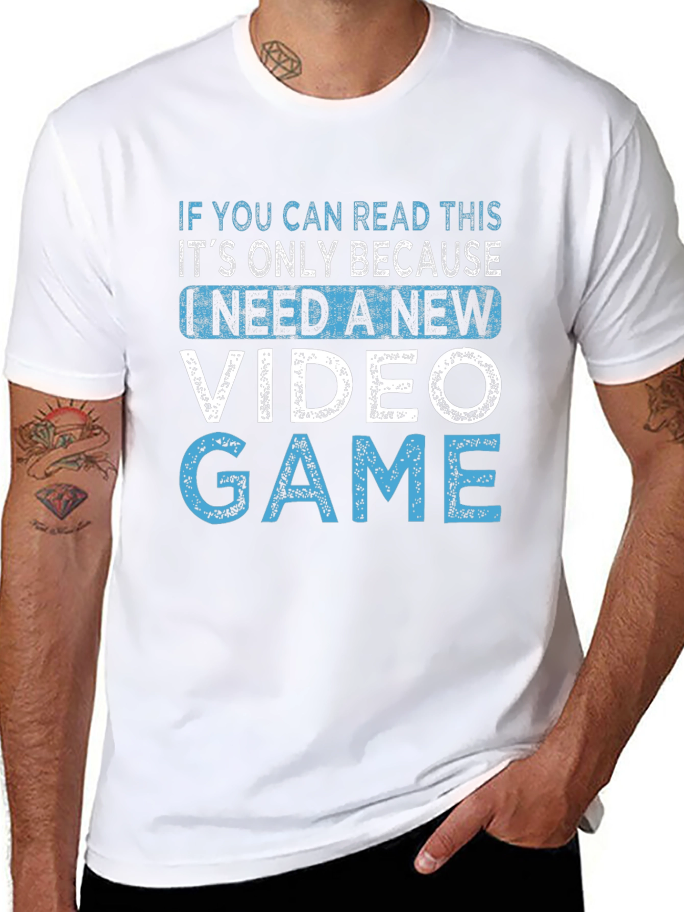 New Video Game Black Cotton Tee