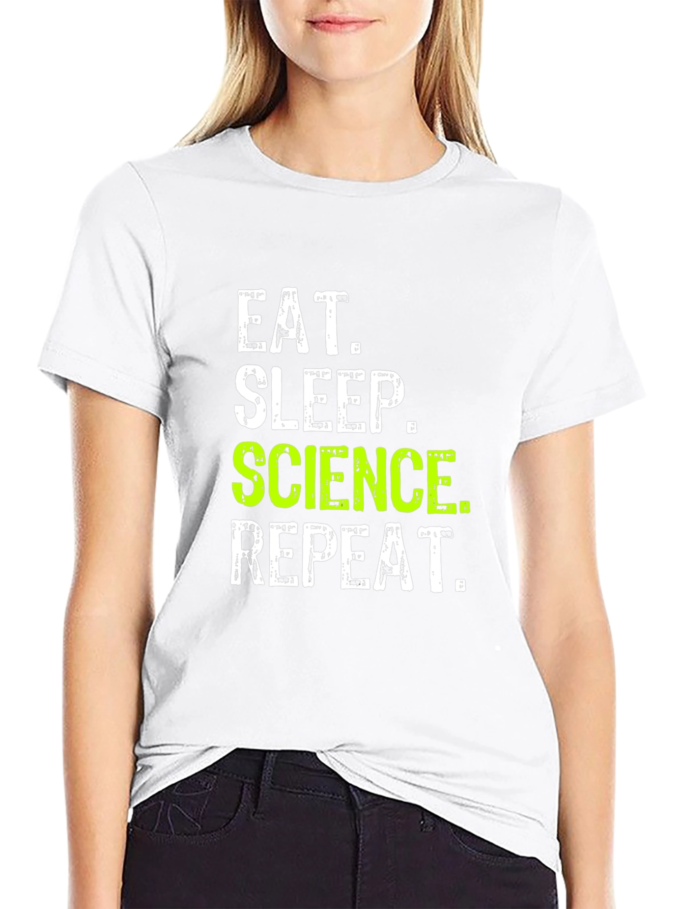 Eat Sleep Science Repeat T-Shirt - Black