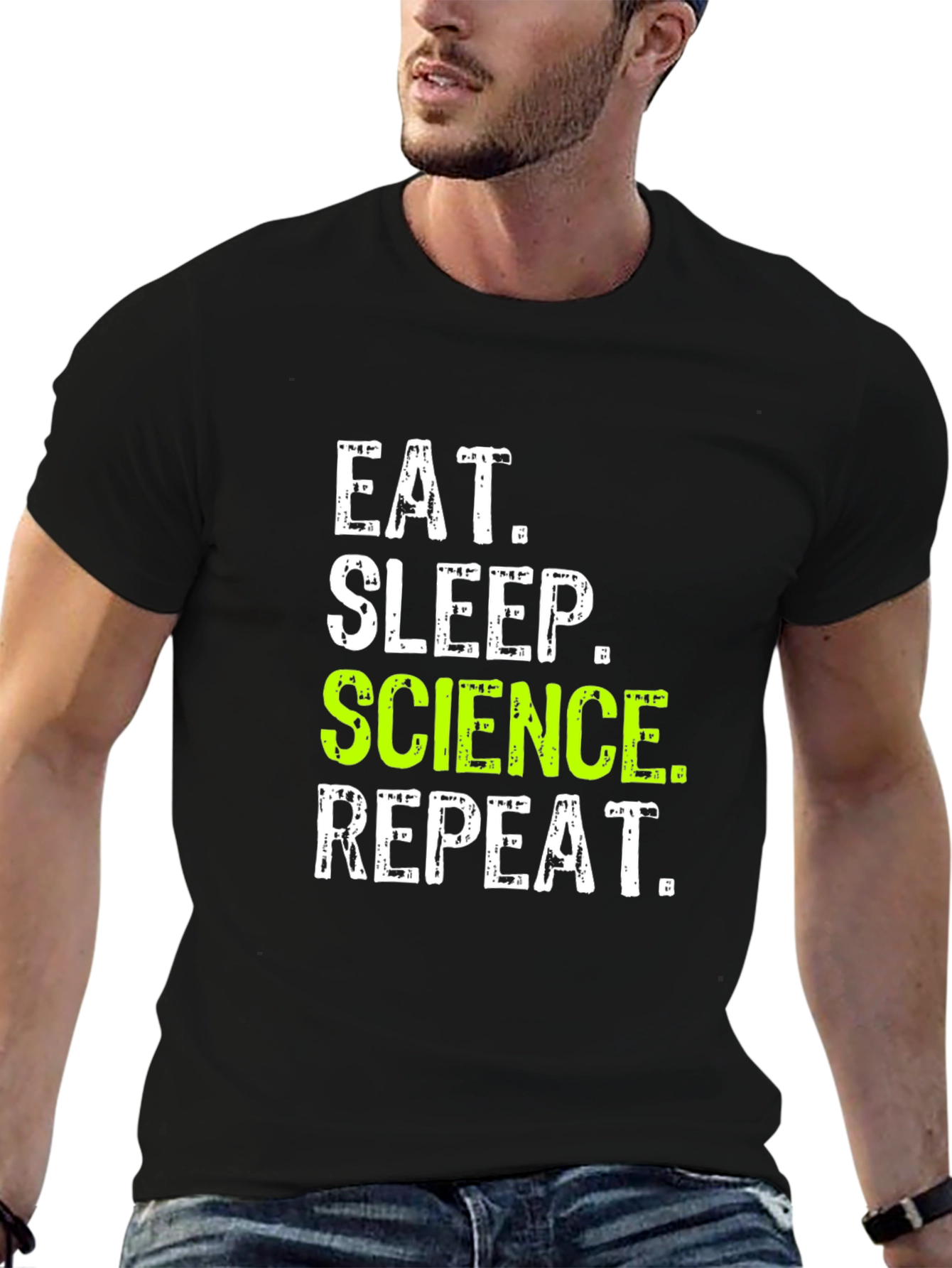 Eat Sleep Science Repeat T-Shirt - Black