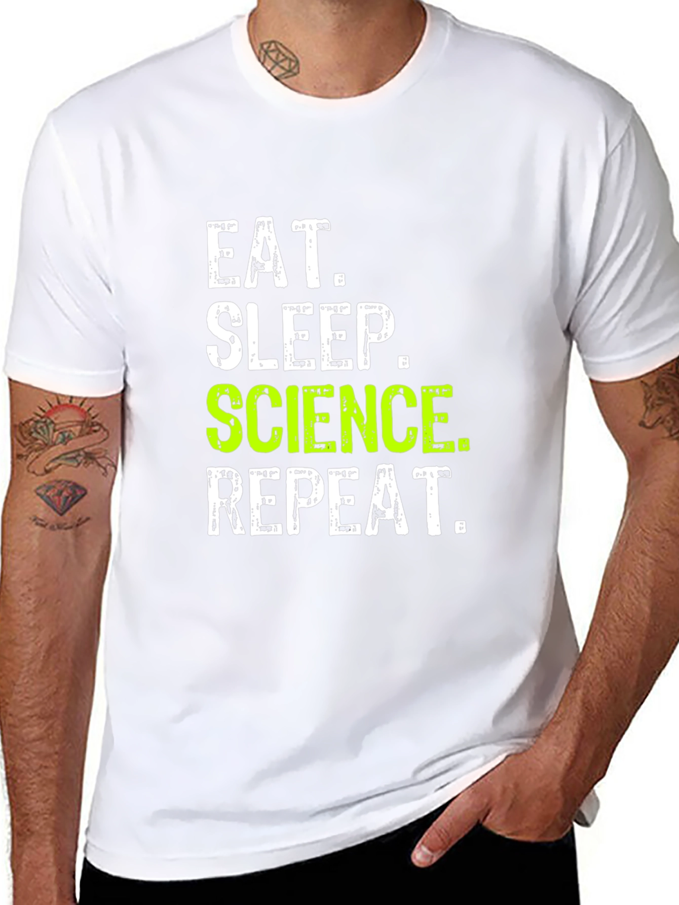 Eat Sleep Science Repeat T-Shirt - Black