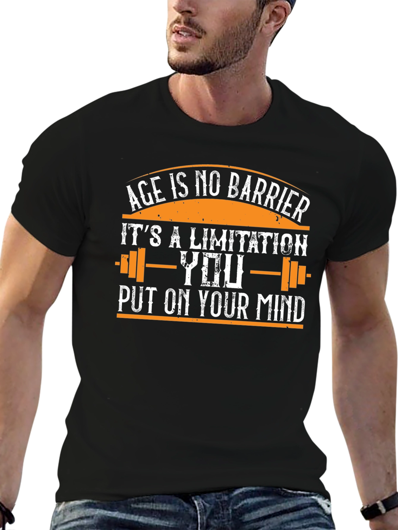 Motivational T-Shirt: Age Is No Barrier