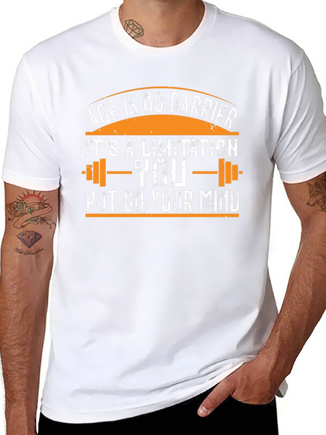 Motivational T-Shirt: Age Is No Barrier