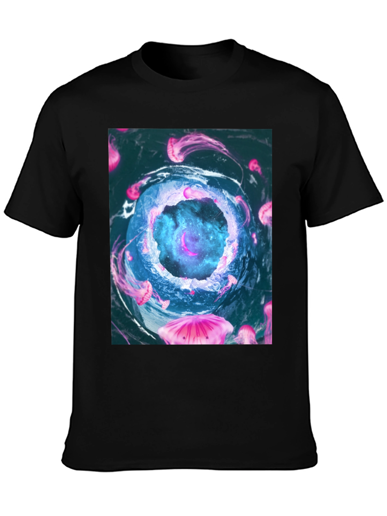 Jellyfish Galaxy Black T-Shirt
