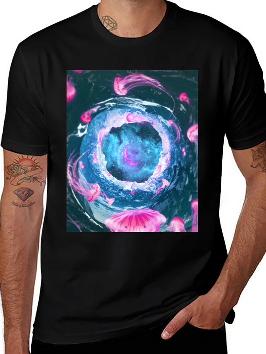Jellyfish Galaxy Black T-Shirt