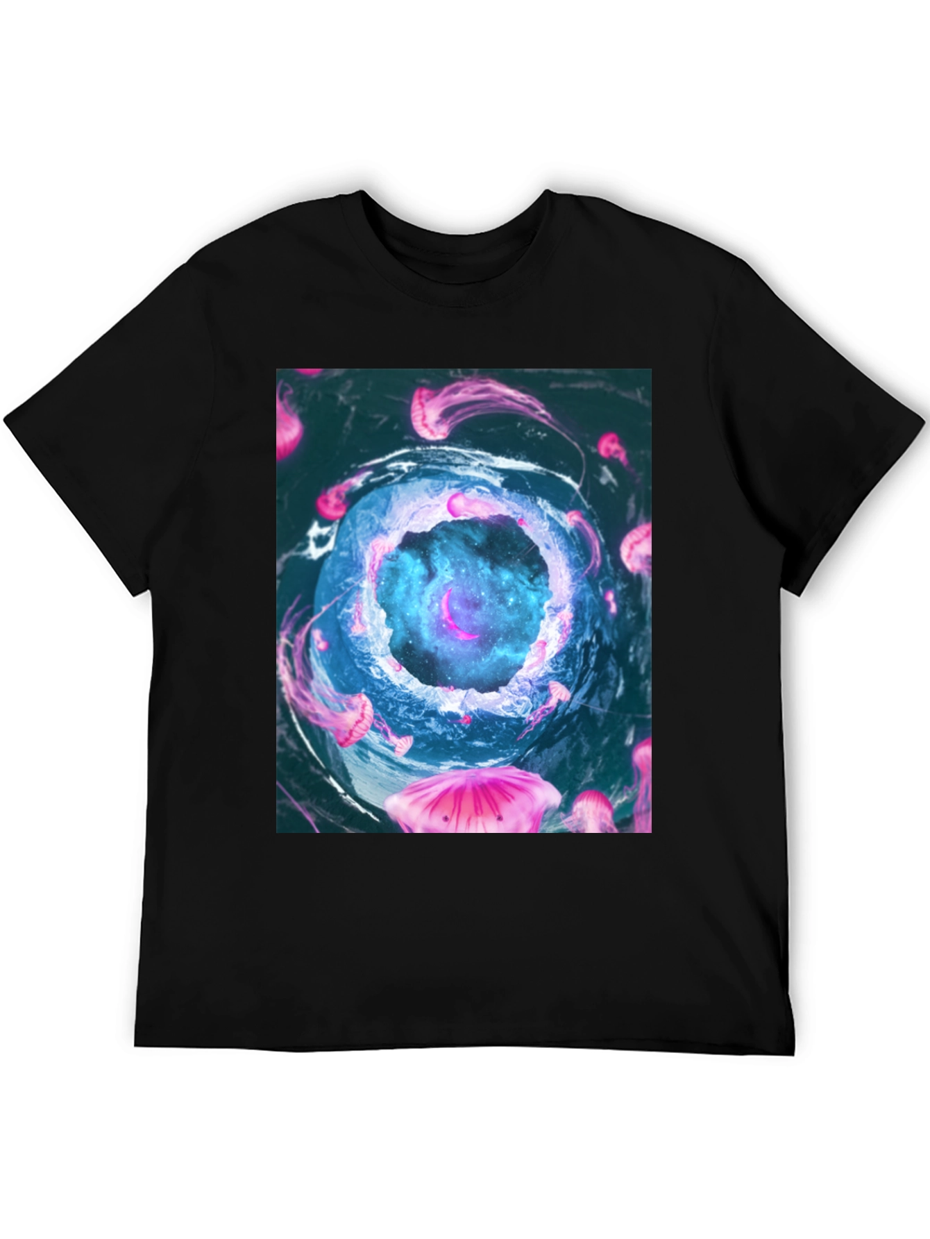 Jellyfish Galaxy Black T-Shirt
