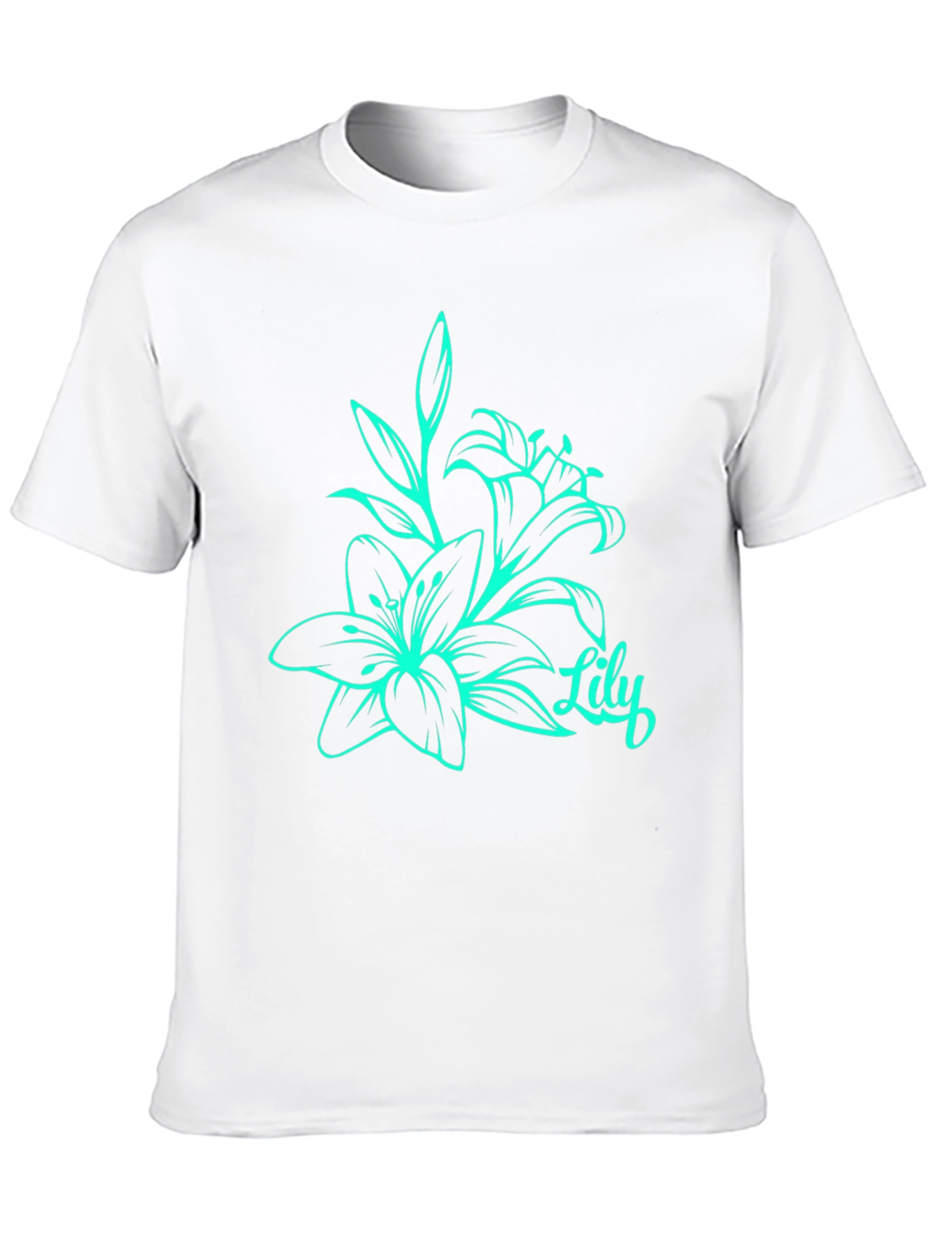 Lily Flower Graphic Print T-Shirt