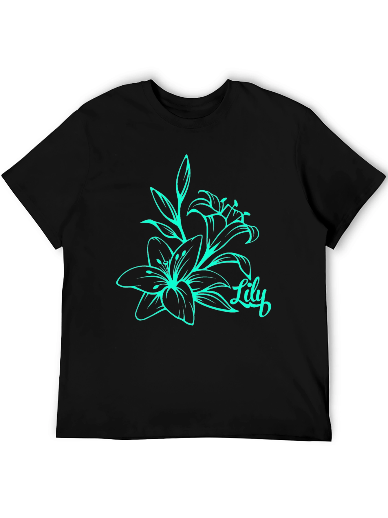 Lily Flower Graphic Print T-Shirt