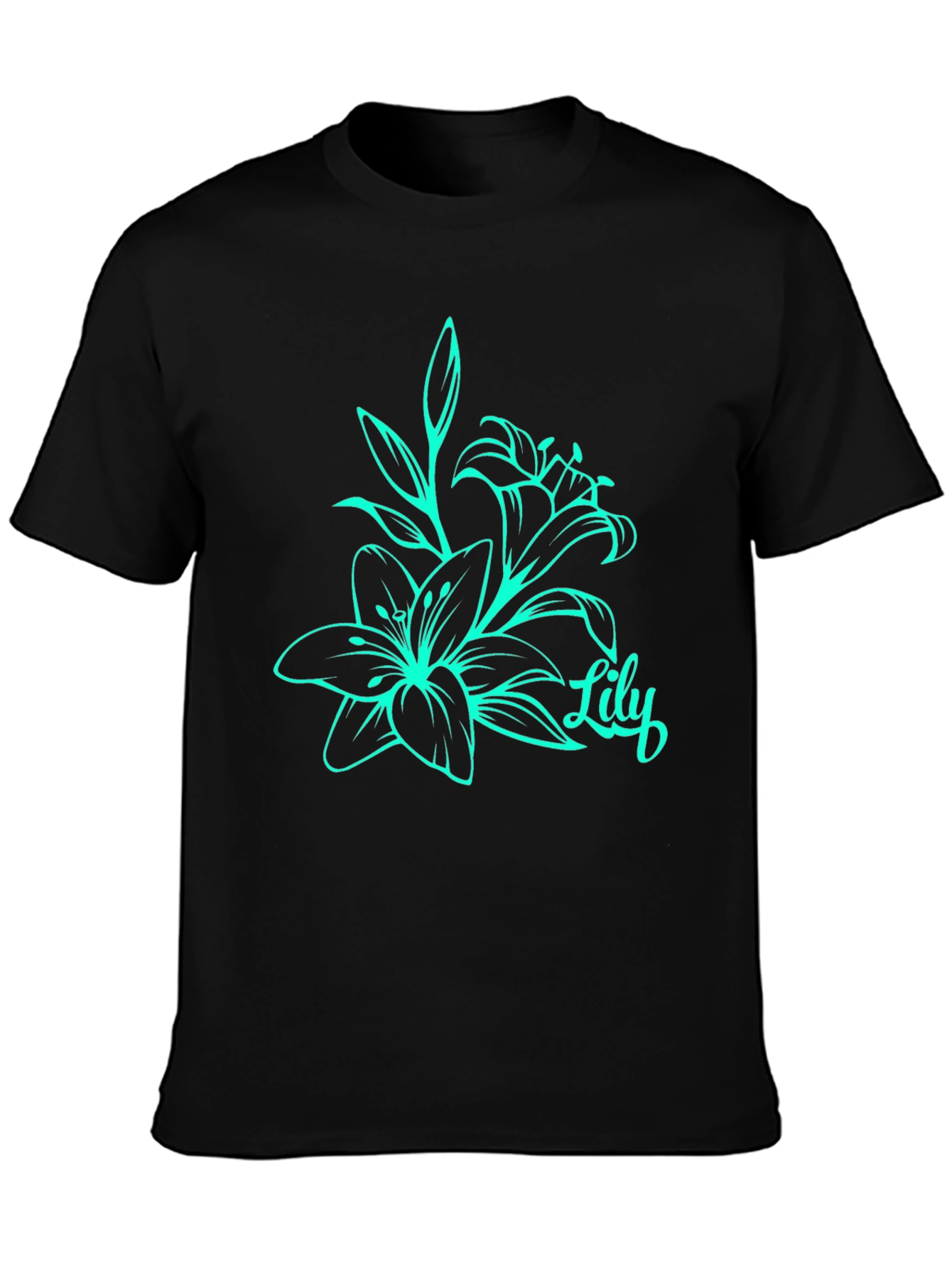 Lily Flower Graphic Print T-Shirt