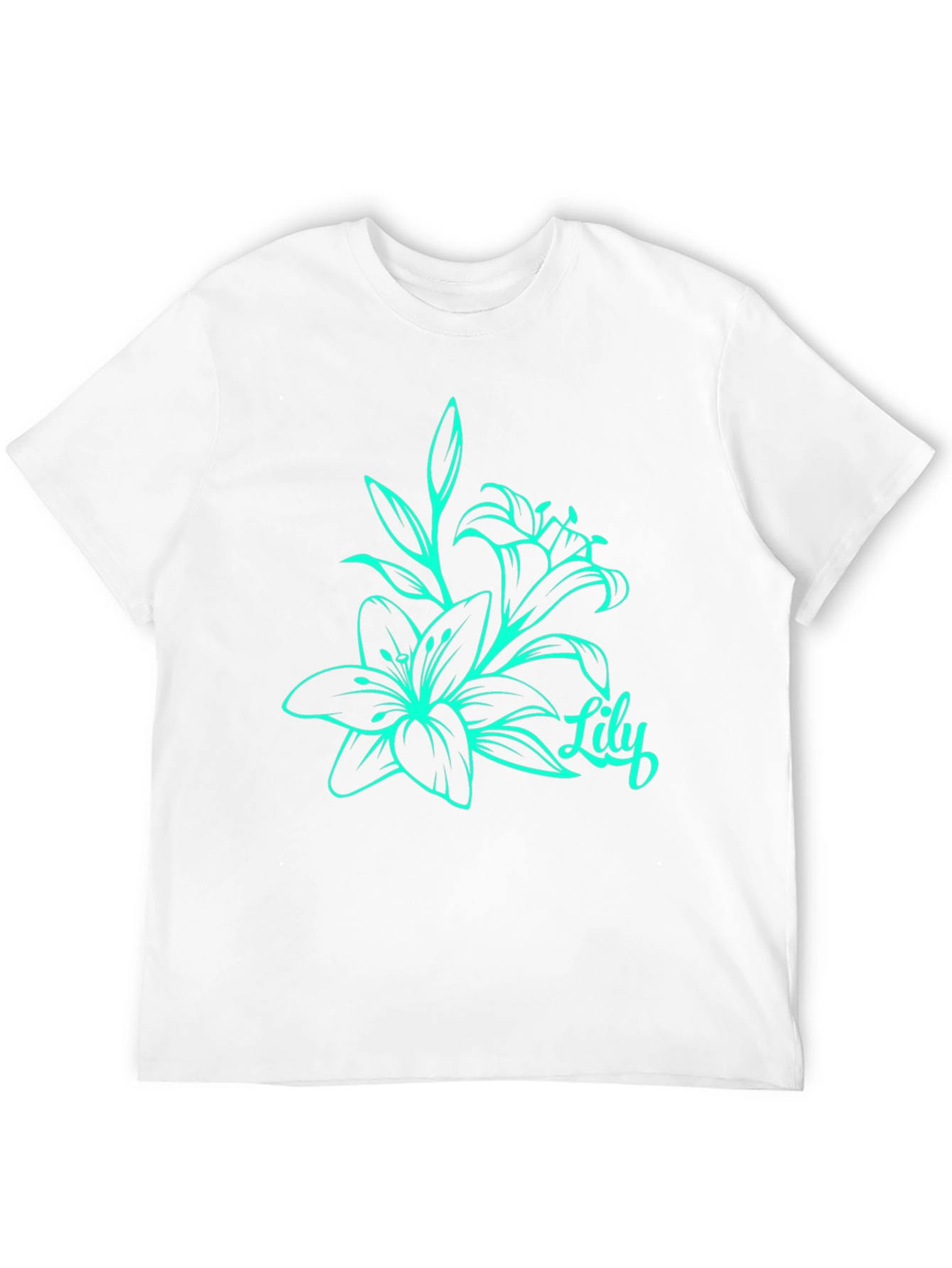Lily Flower Graphic Print T-Shirt