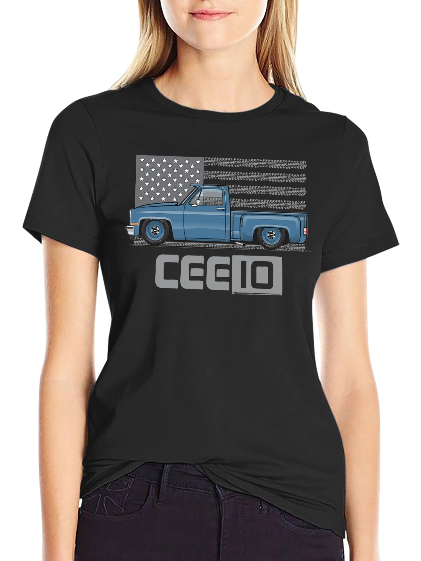 Classic Truck Tee - Patriotic C10 Design