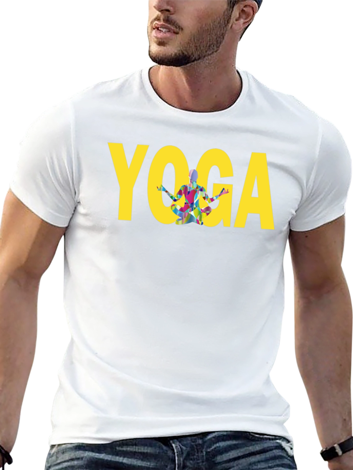 Yoga Graphic Print T-Shirt - Unisex Cotton Tee