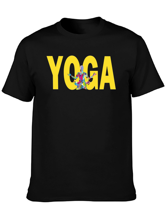 Yoga Graphic Print T-Shirt - Unisex Cotton Tee