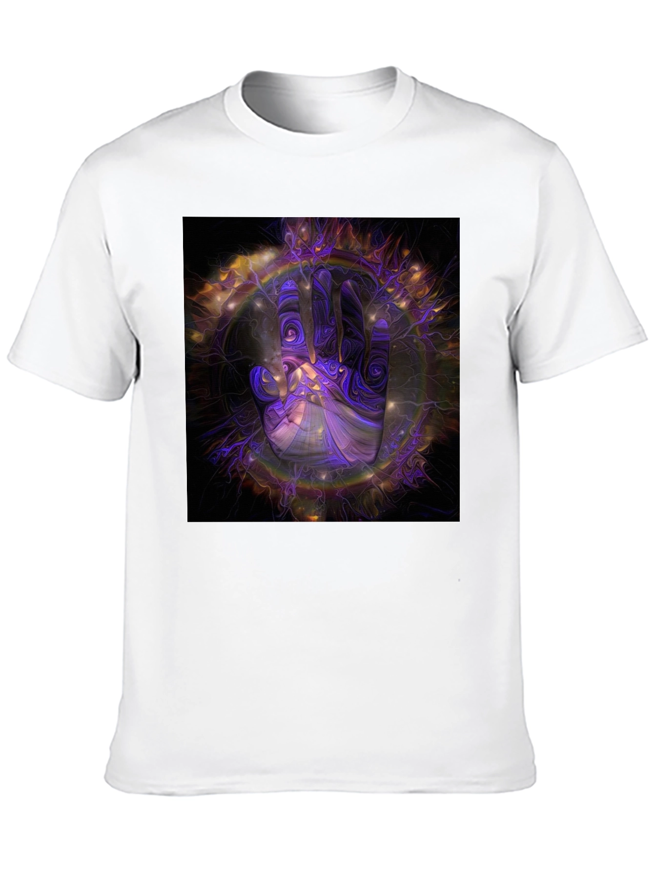 Abstract Hand Graphic Print Black T-Shirt