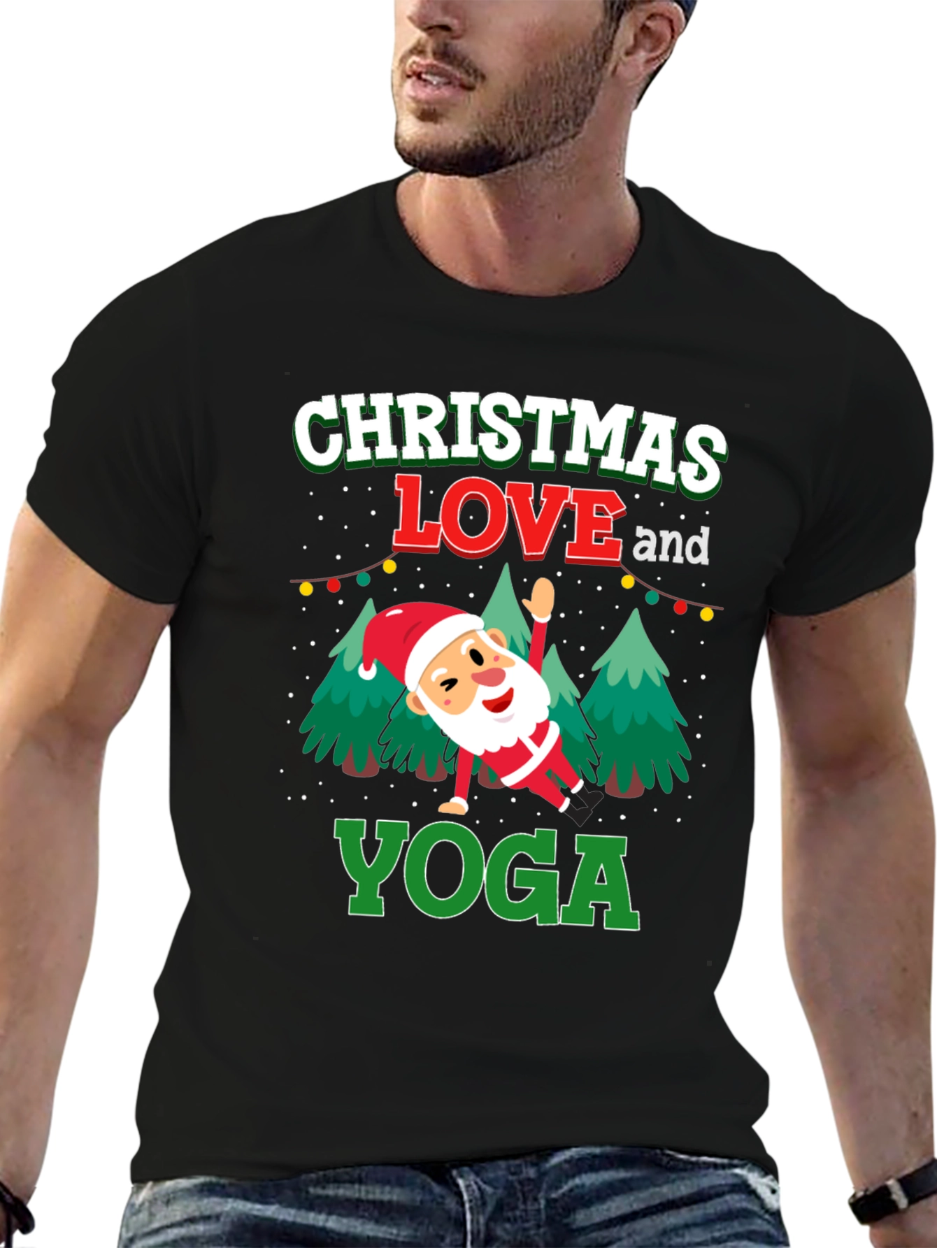 Christmas Love and Yoga T-Shirt