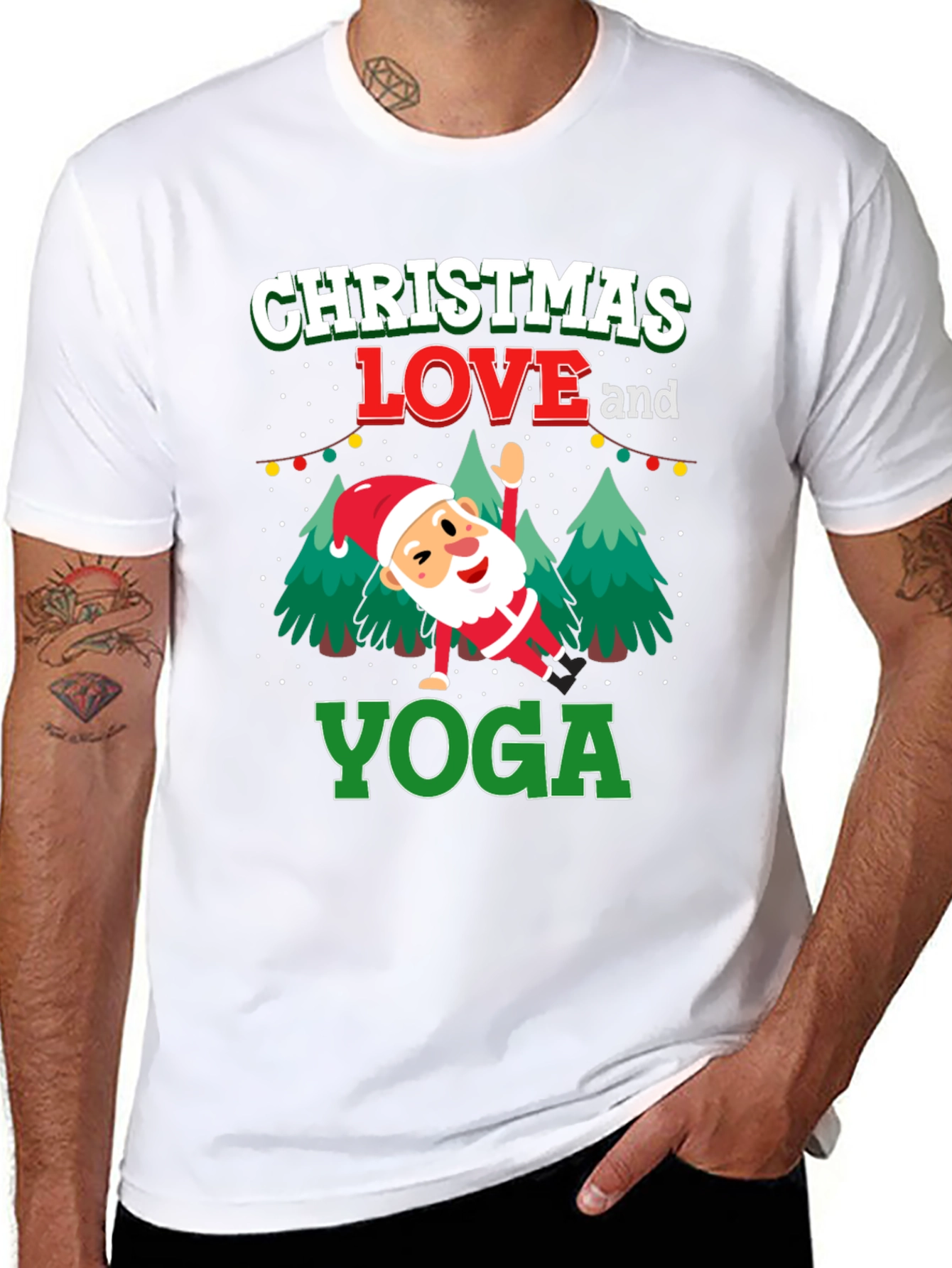 Christmas Love and Yoga T-Shirt