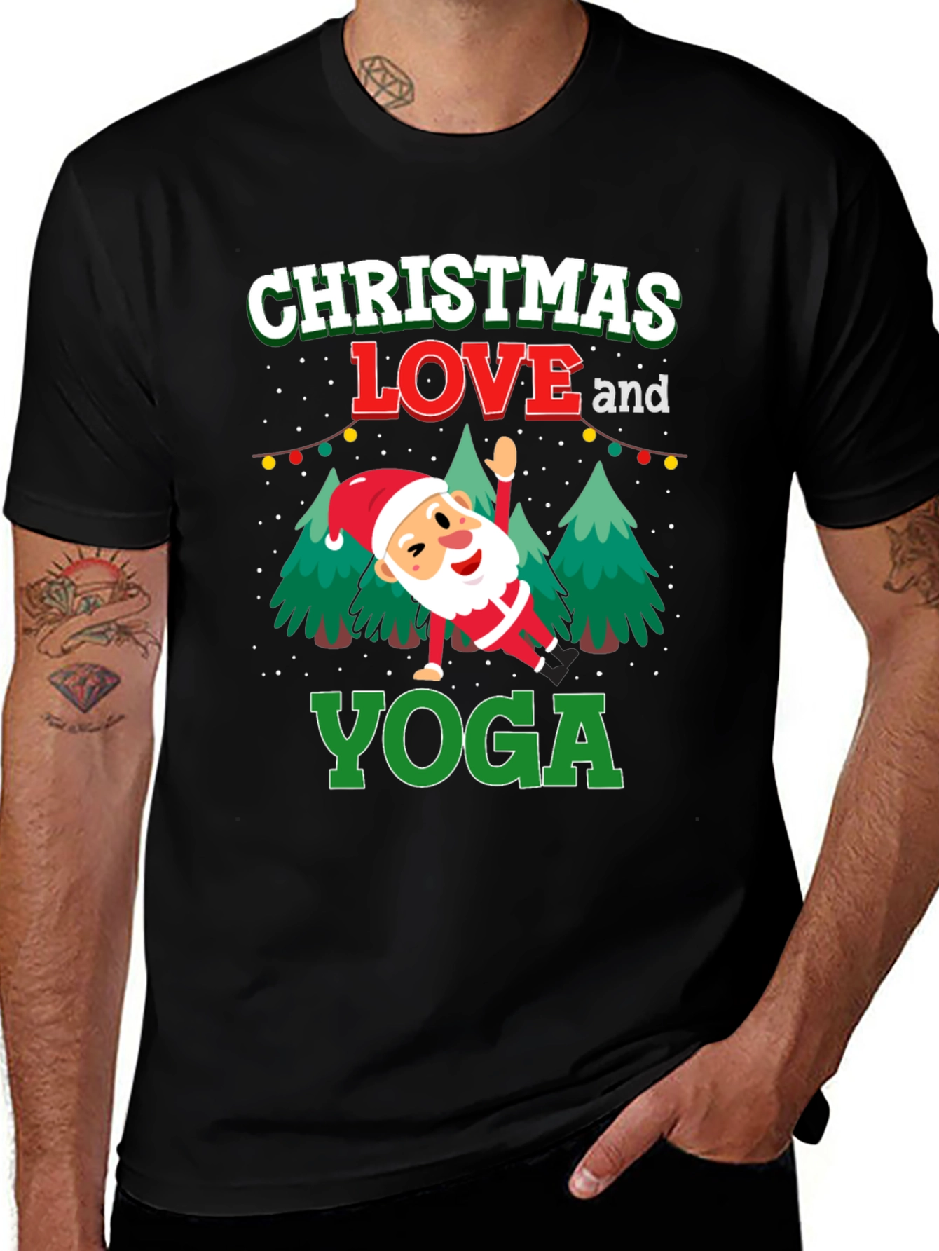 Christmas Love and Yoga T-Shirt
