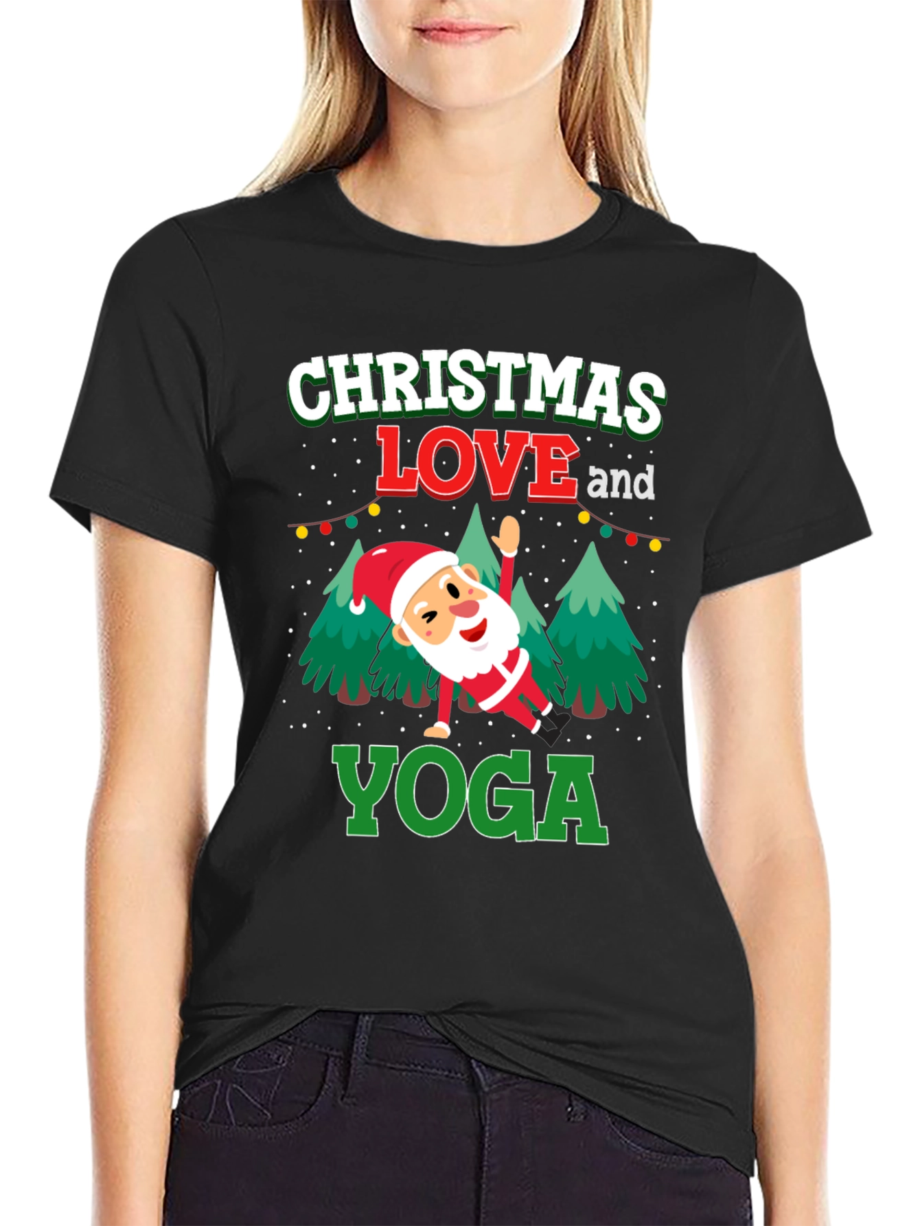 Christmas Love and Yoga T-Shirt