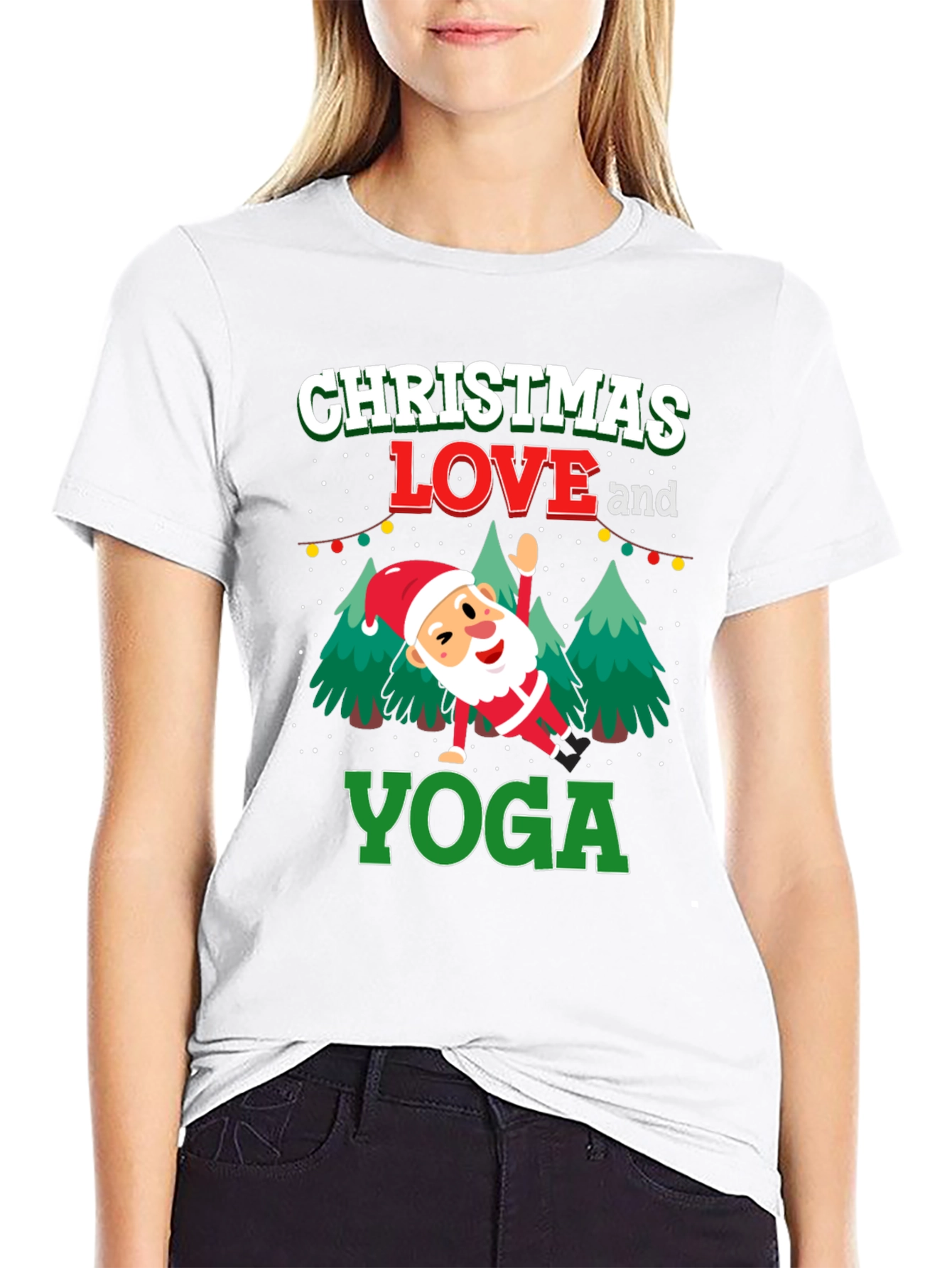 Christmas Love and Yoga T-Shirt