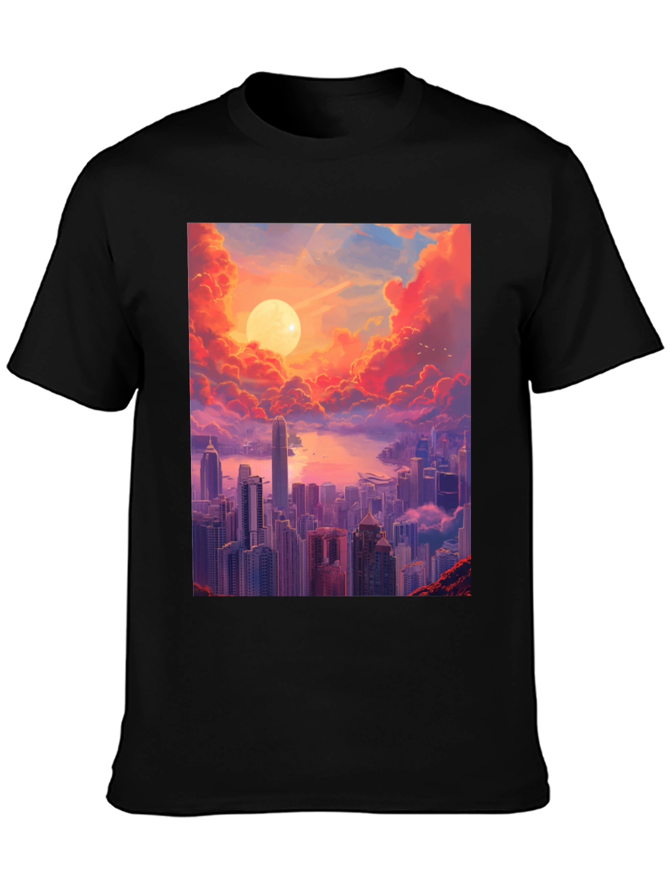 Sunset Cityscape Graphic Tee