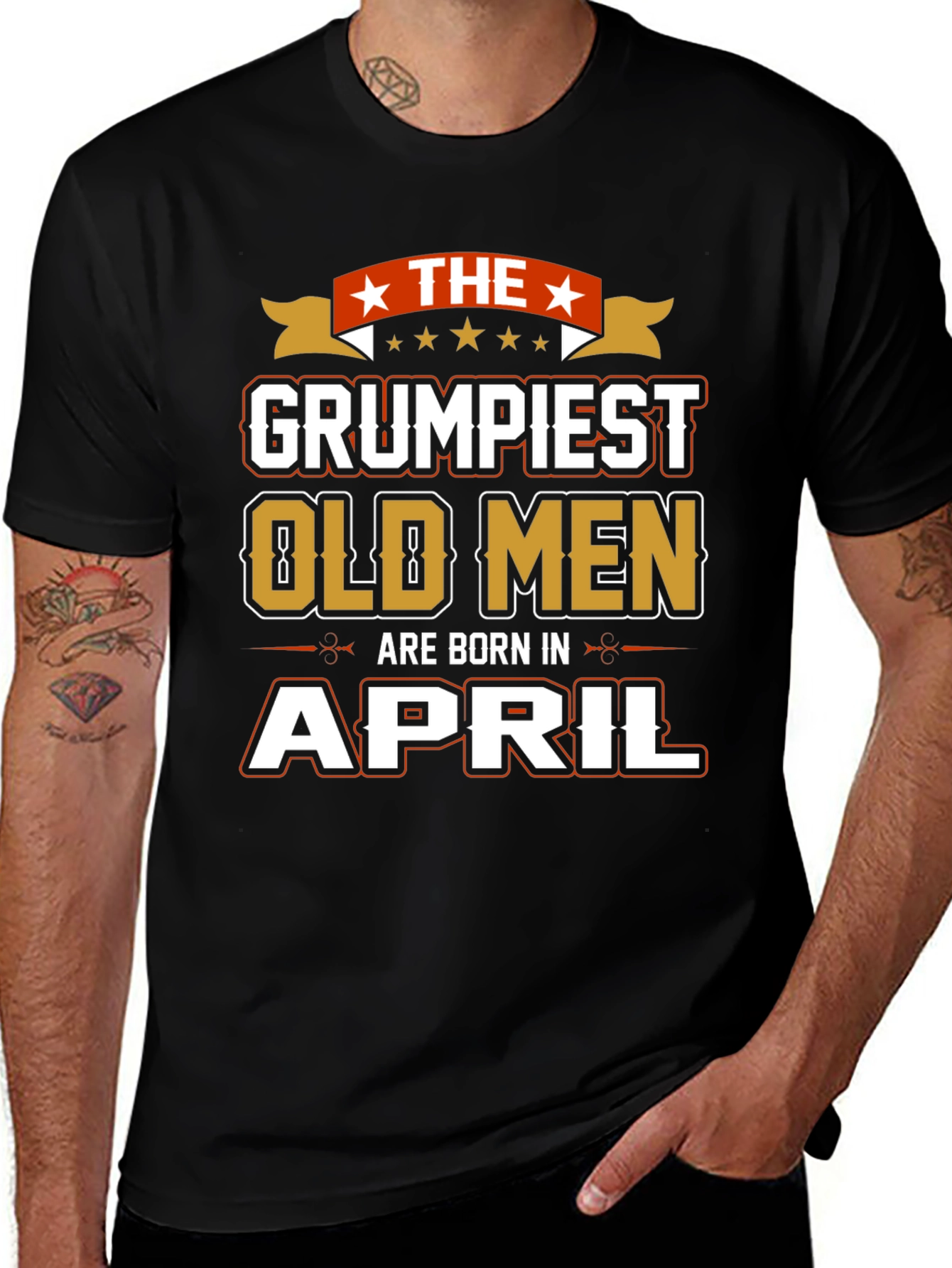 Grumpiest Old Men Born in April T-Shirt
