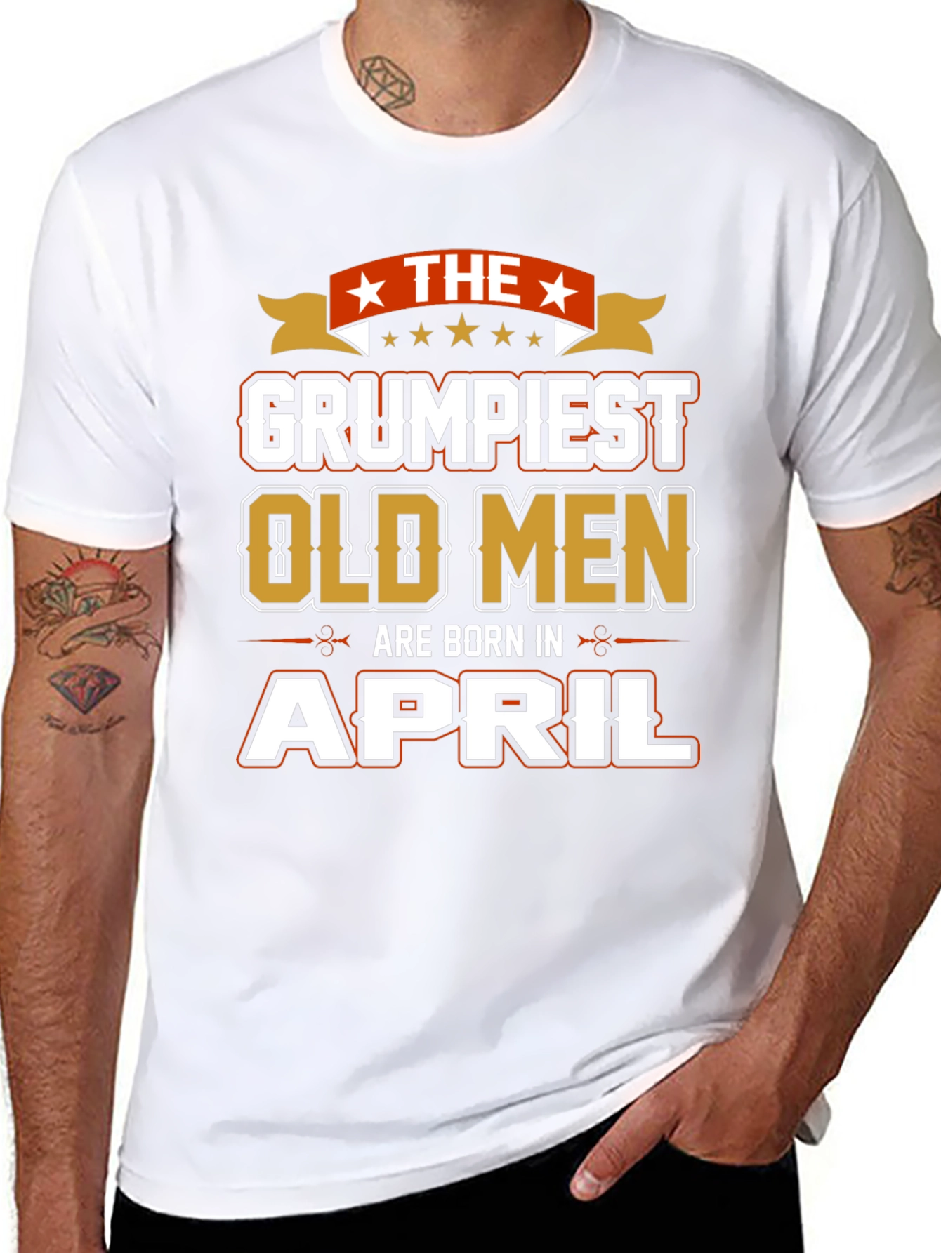 Grumpiest Old Men Born in April T-Shirt
