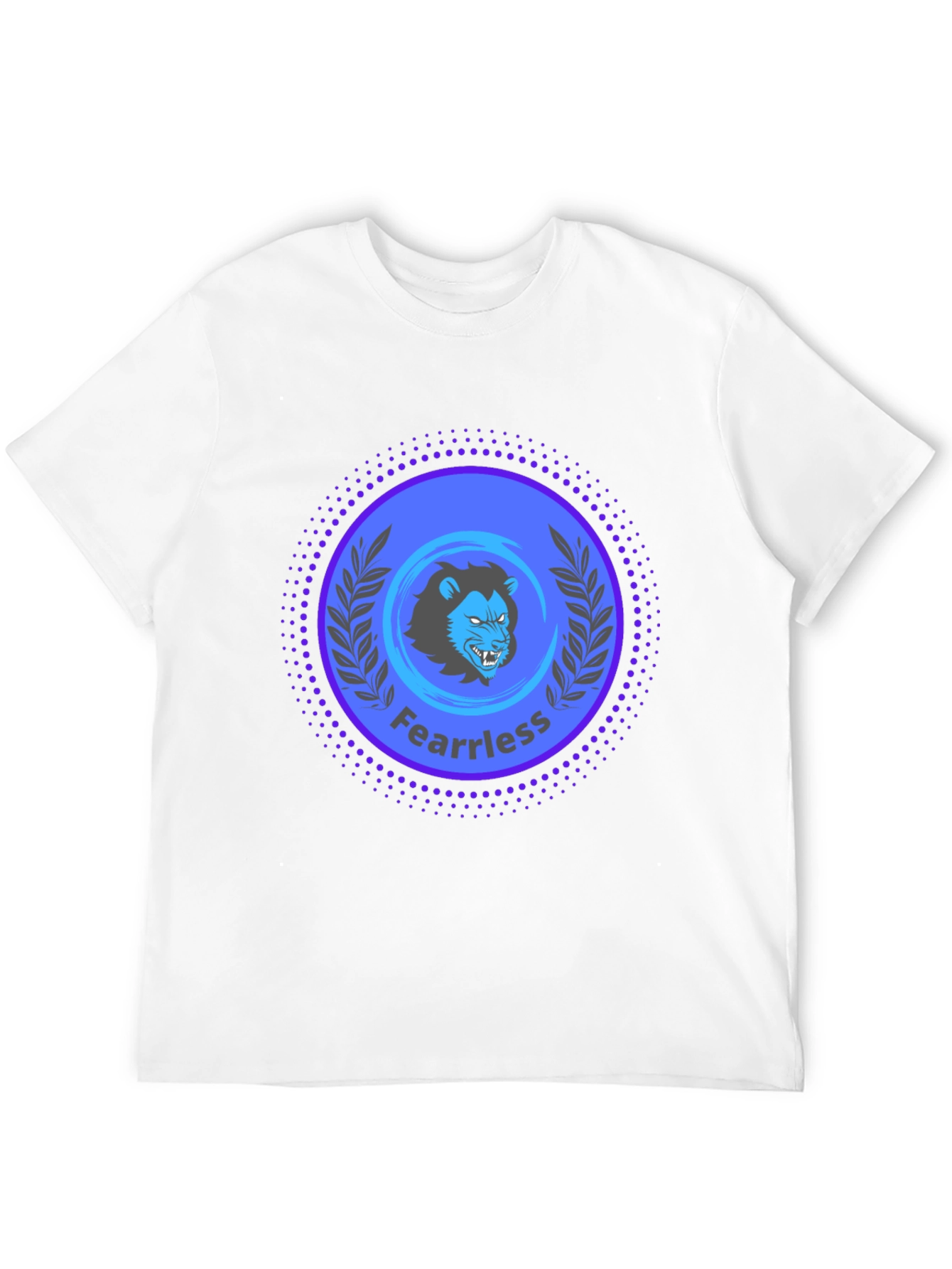 Fearless Lion Graphic Print T-Shirt