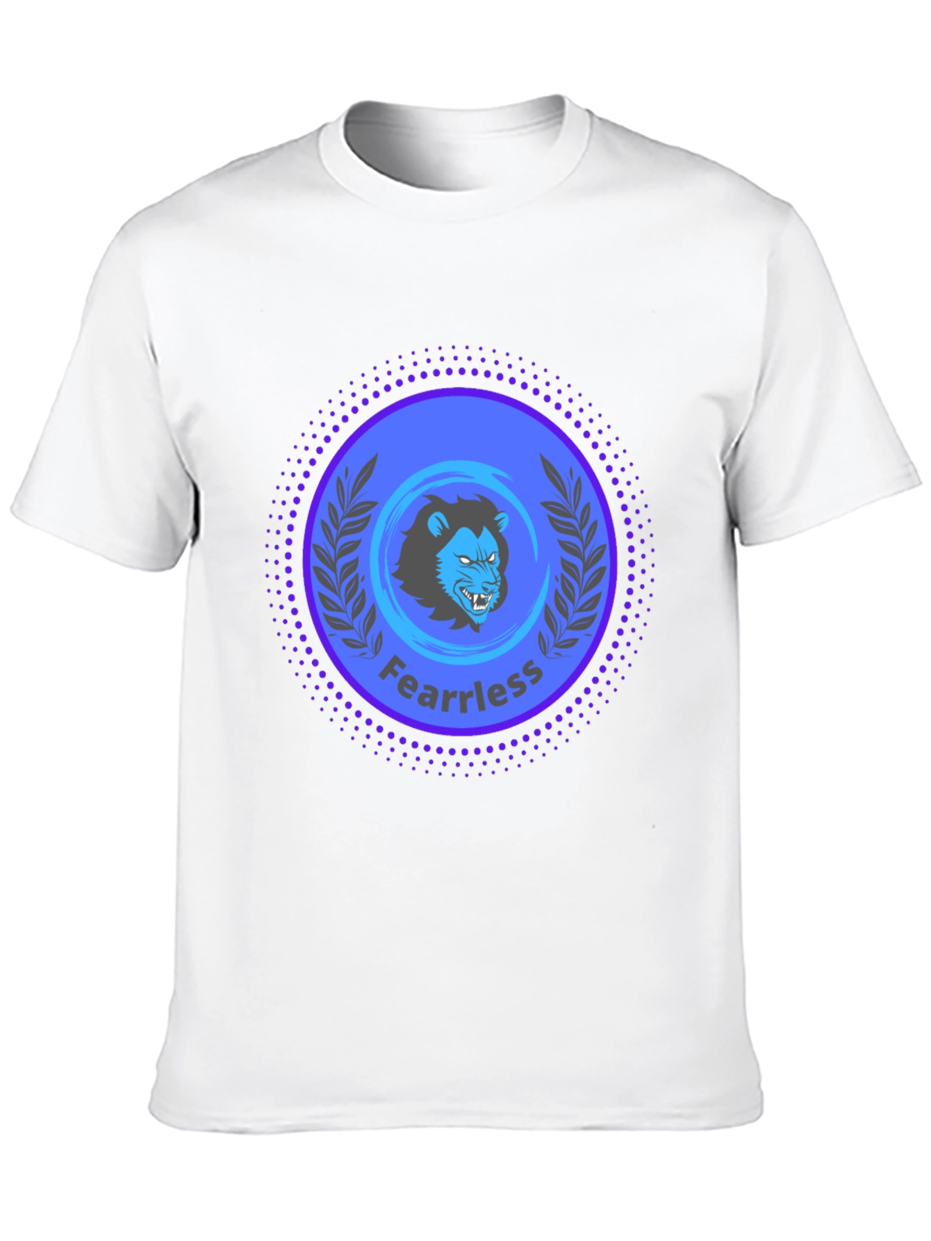 Fearless Lion Graphic Print T-Shirt