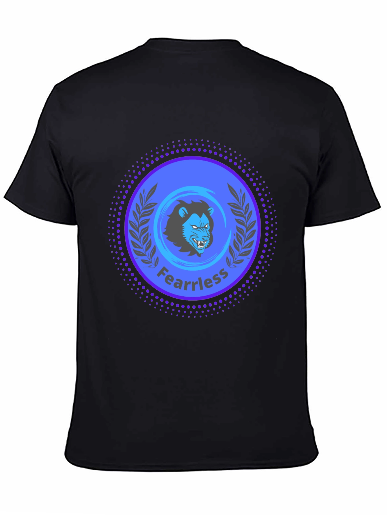 Fearless Lion Graphic Print T-Shirt