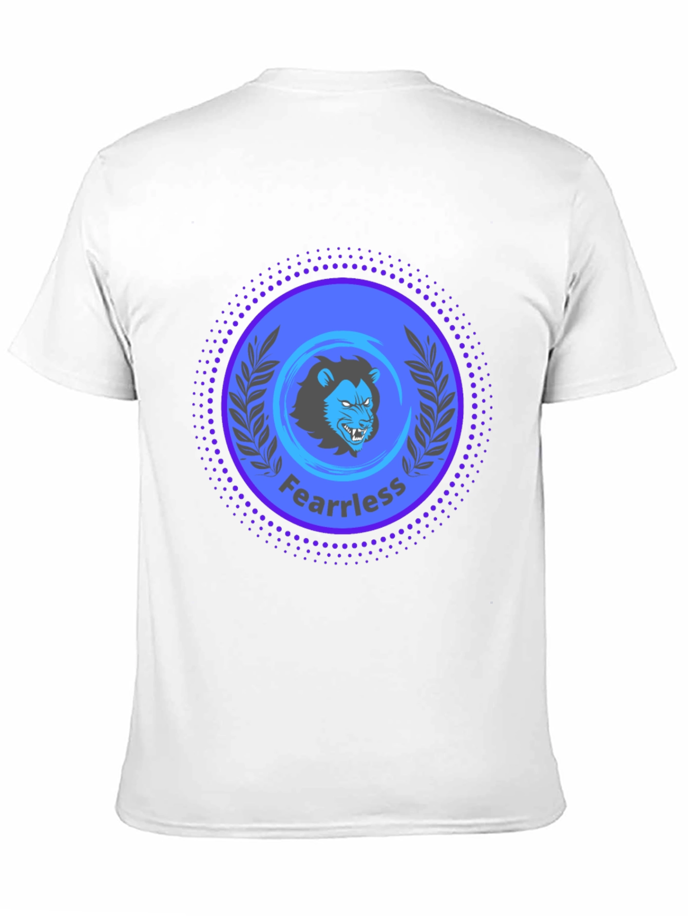 Fearless Lion Graphic Print T-Shirt
