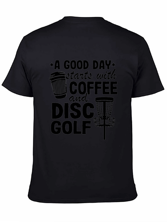 Coffee & Disc Golf Black T-Shirt