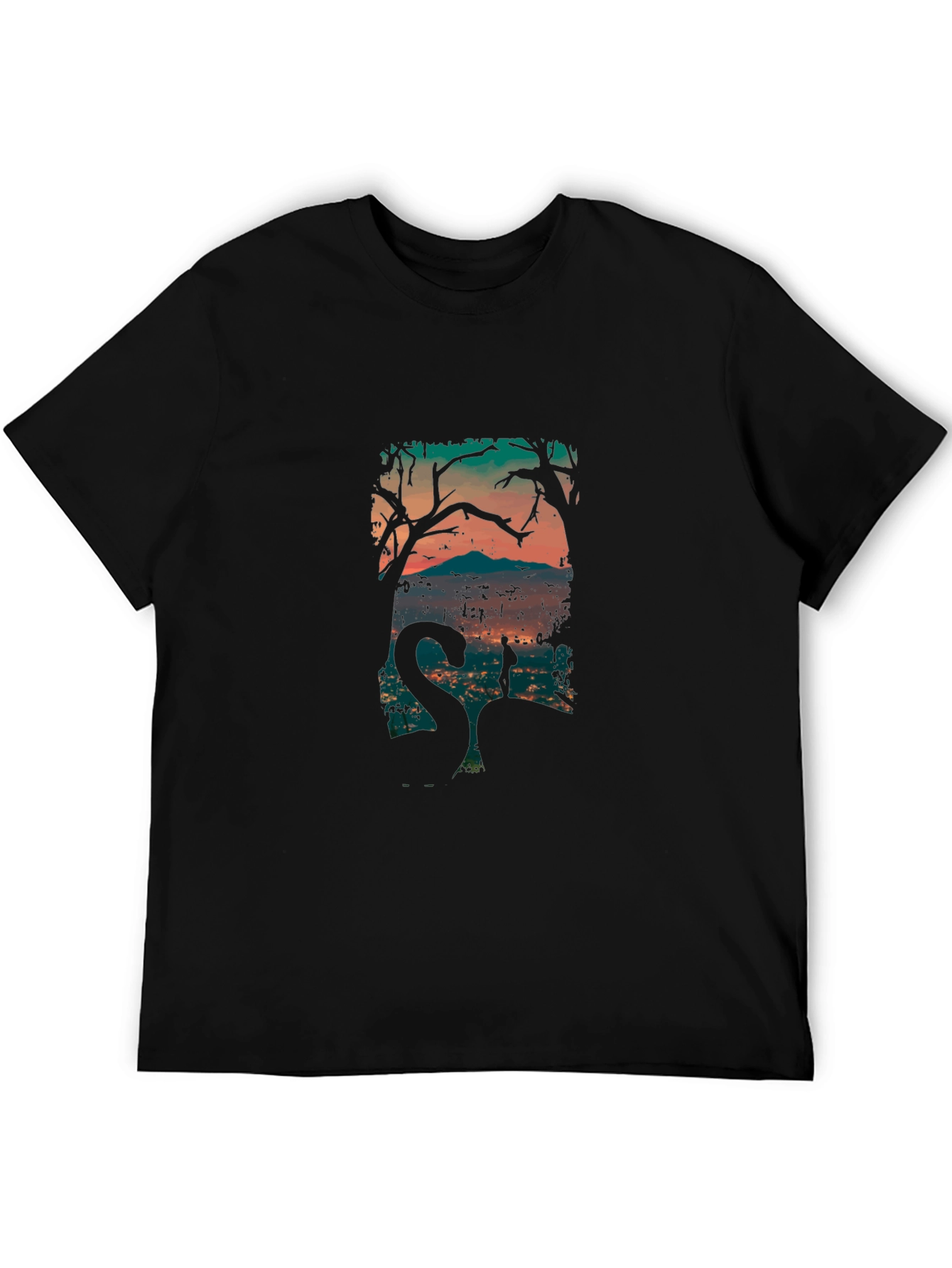 Mystic Silhouette Graphic Tee - Black