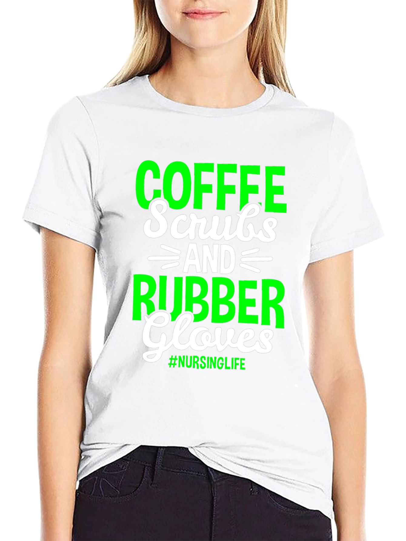 Coffee Scrubs Rubber Gloves Nursing Life T-Shirt
