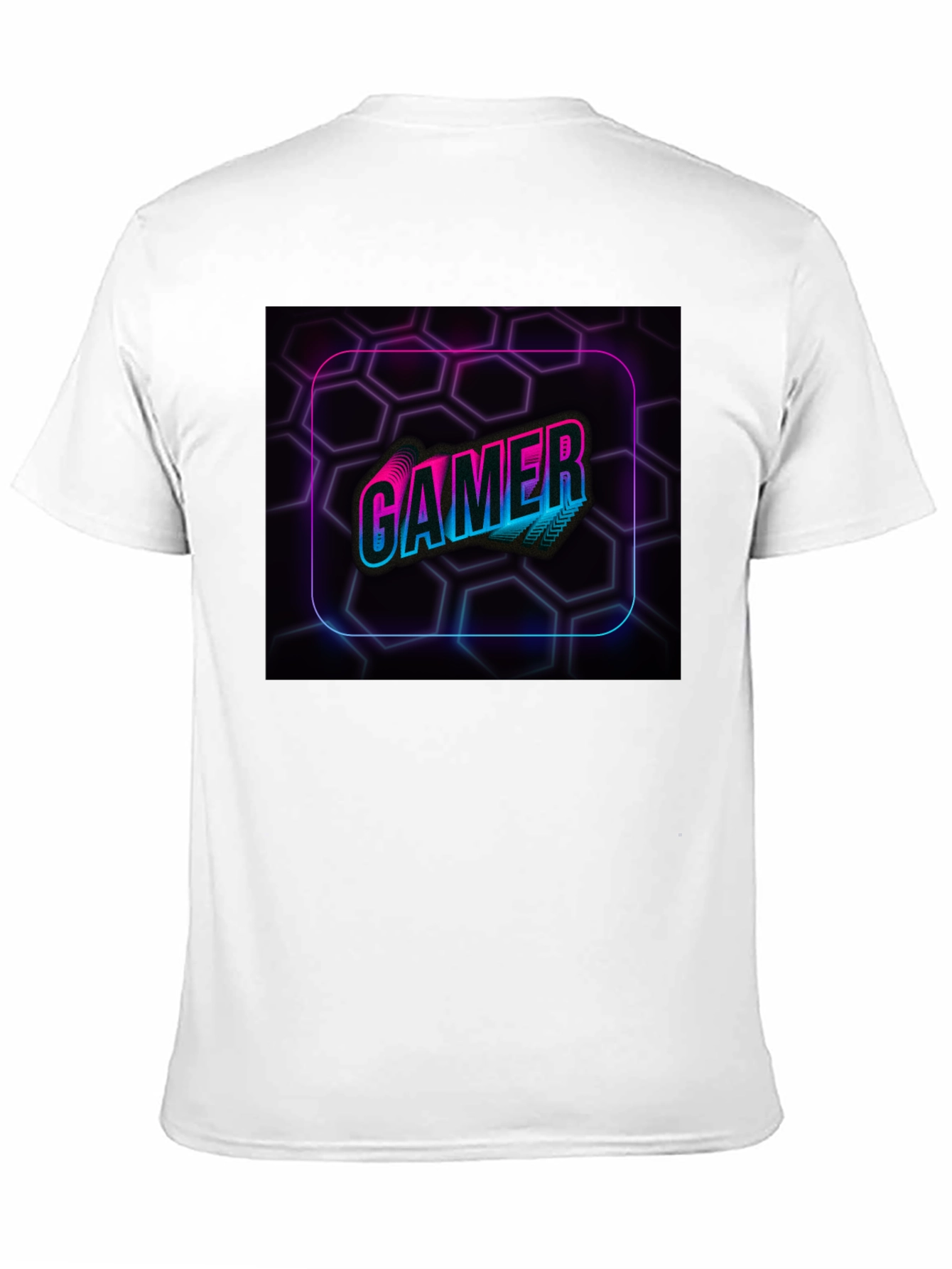 Neon Gamer Graphic Black T-Shirt