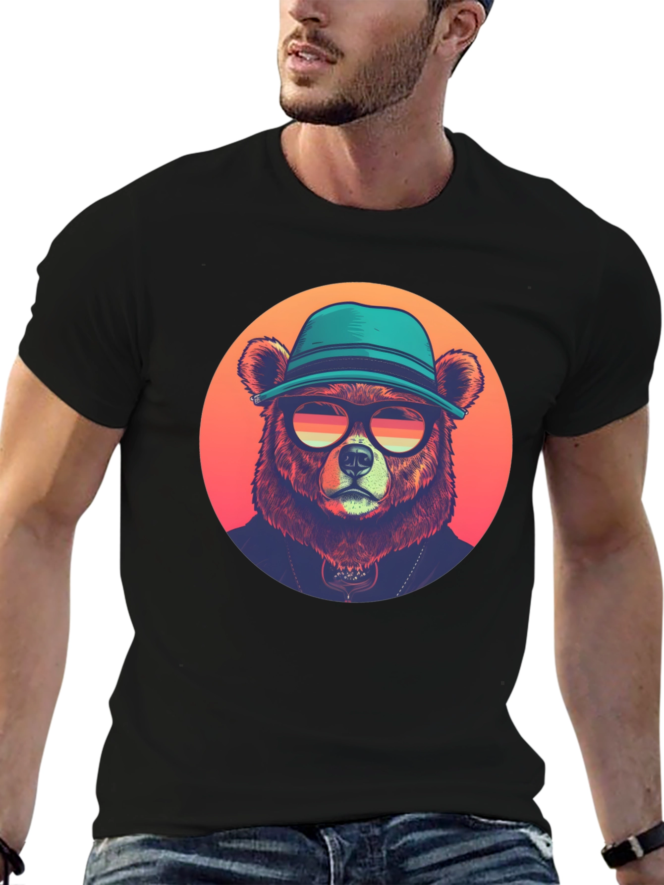 Cool Bear Graphic Tee - Retro Vibe