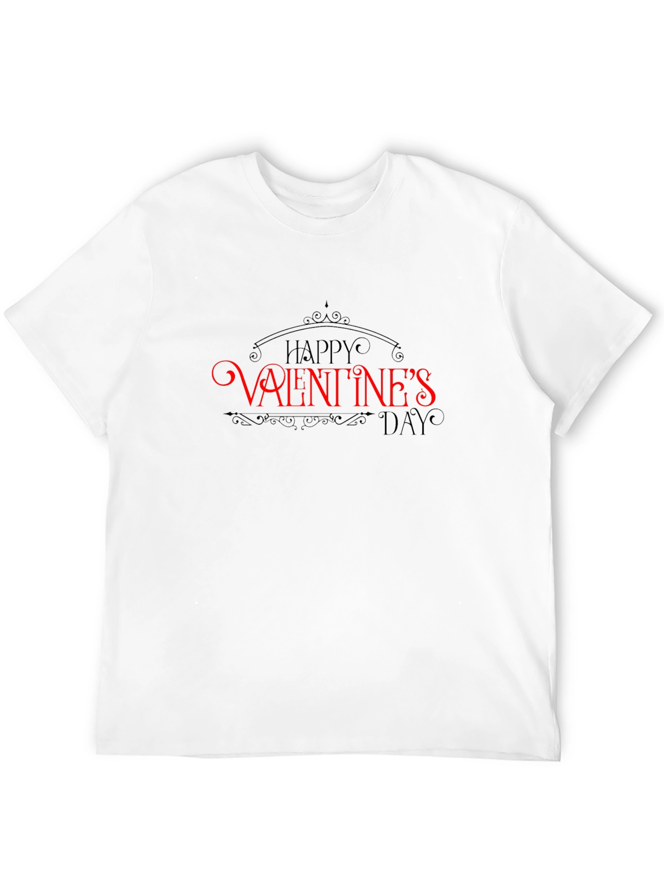 Happy Valentines Day Black T-Shirt