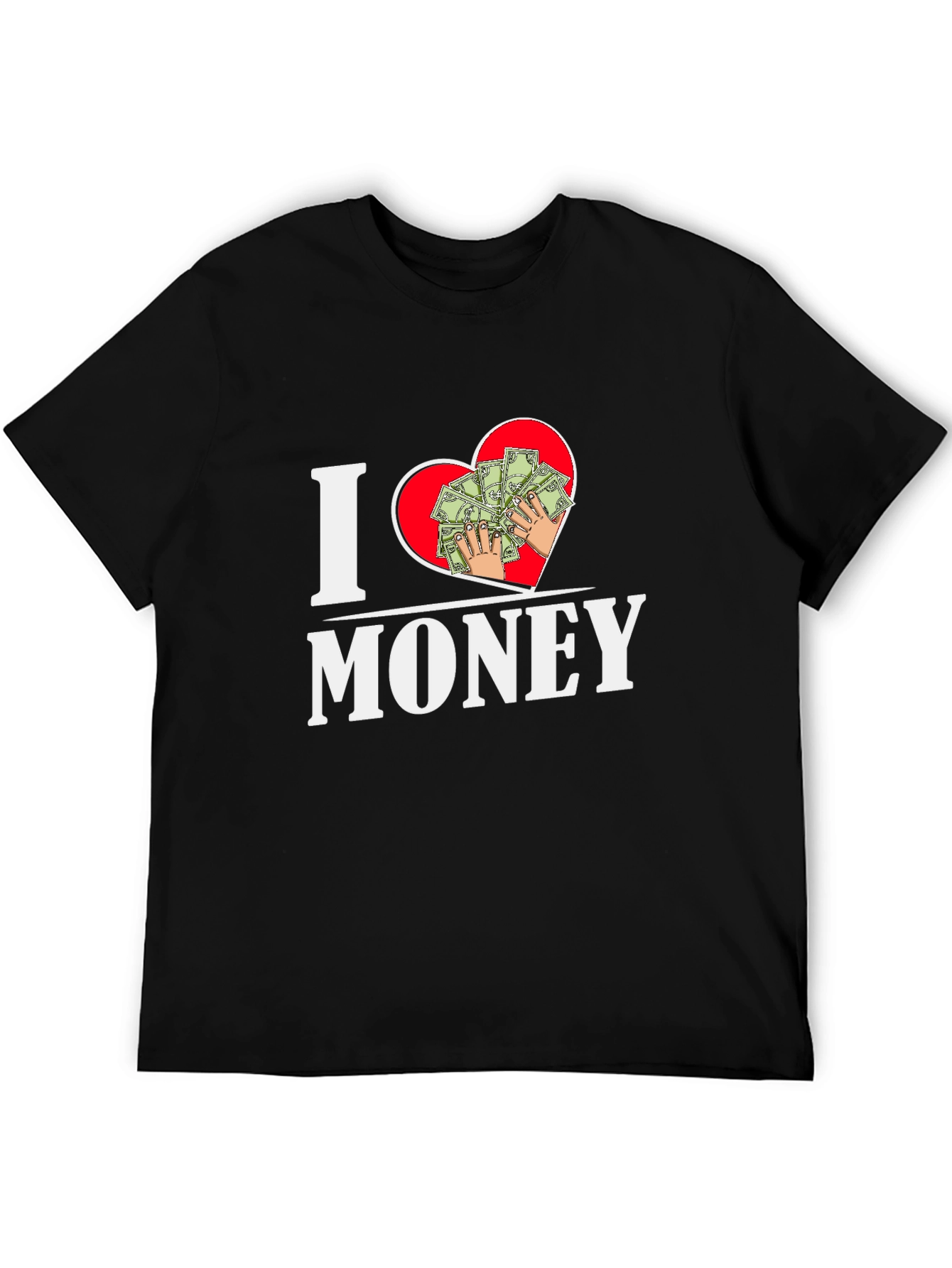 I Heart Money Graphic T-Shirt - Black