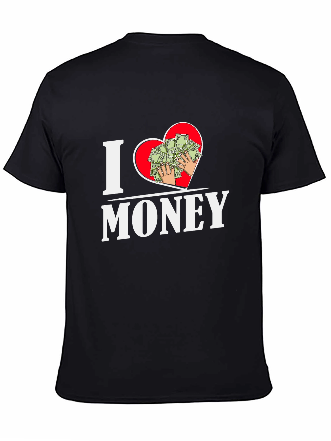 I Heart Money Graphic T-Shirt - Black