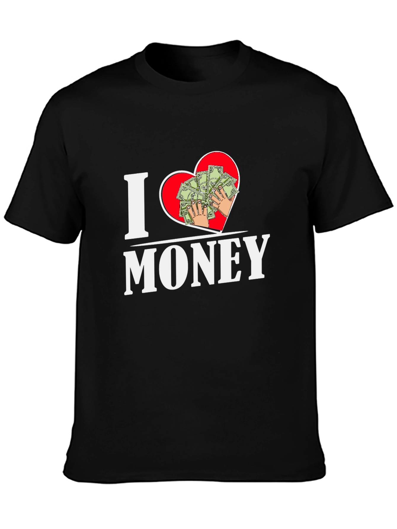I Heart Money Graphic T-Shirt - Black