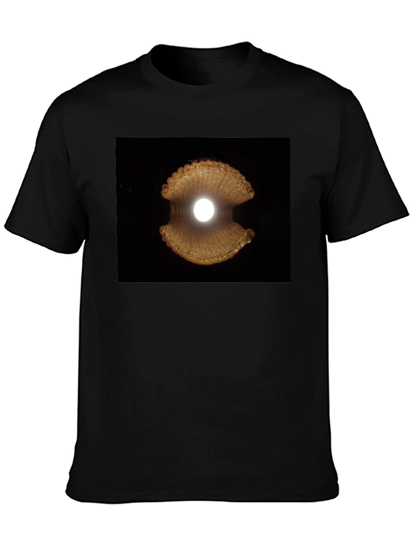 Abstract Sea Shell Graphic Tee - Modern Black T-Shirt